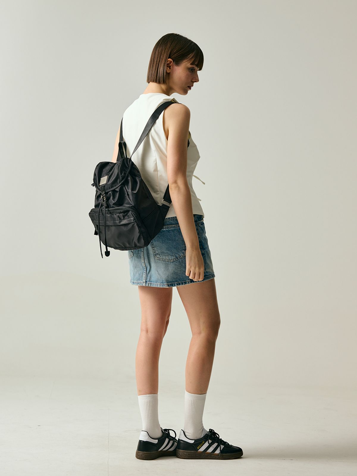 샐볼(SALBOL) SYMBOL NYLON SMALL BACKPACK