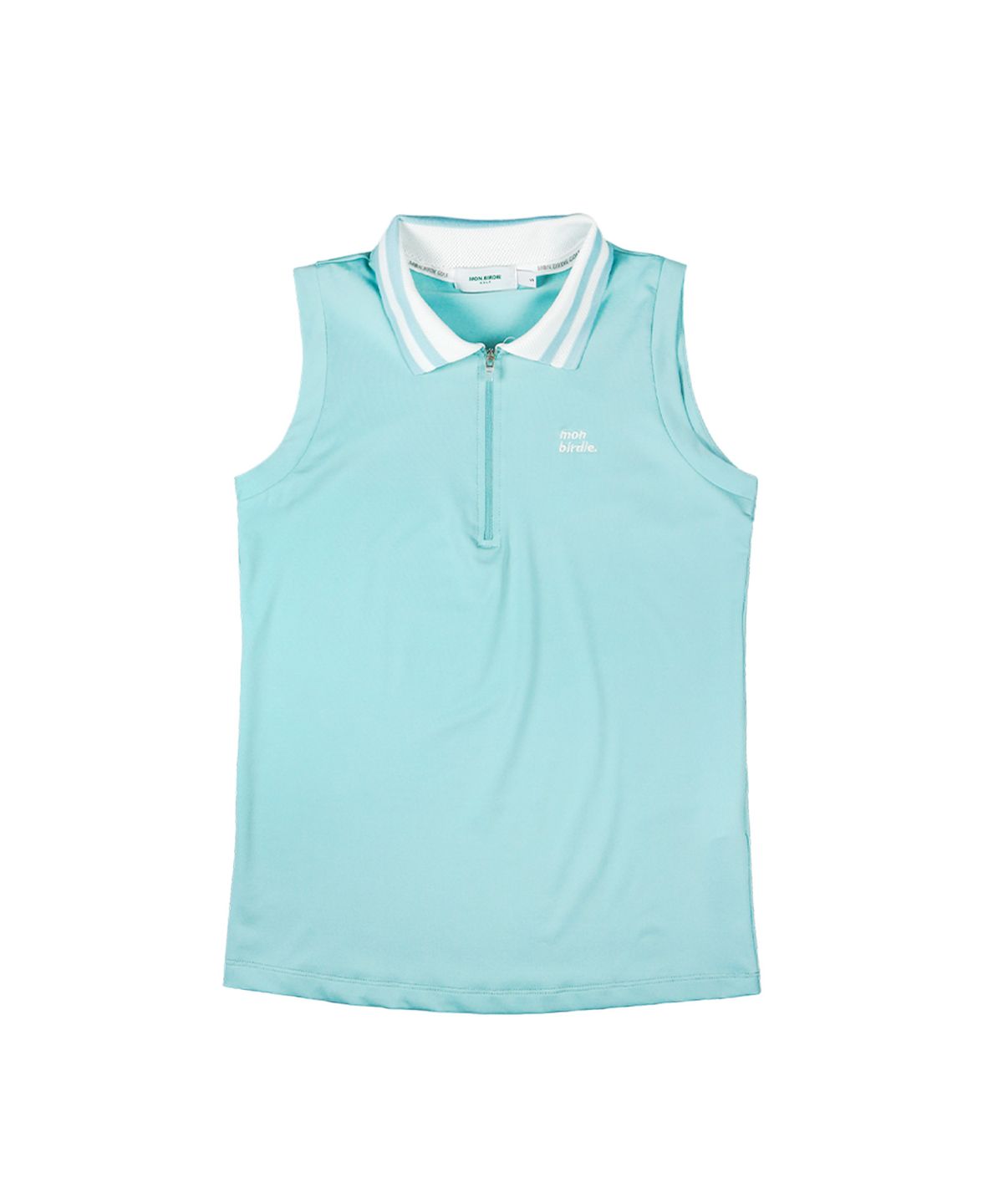 몽버디 골프(MONBIRDIE GOLF) LINE COLLAR NECK SHIRT 지퍼오픈 카라넥 슬리브리스 셔츠 L.BLUE
