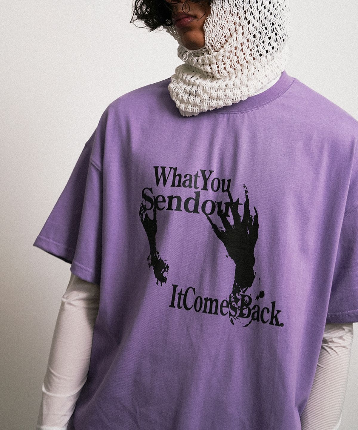 그레일즈(GRAILZ) LIFE IS AN ECHO T-SHIRTS [PURPLE]
