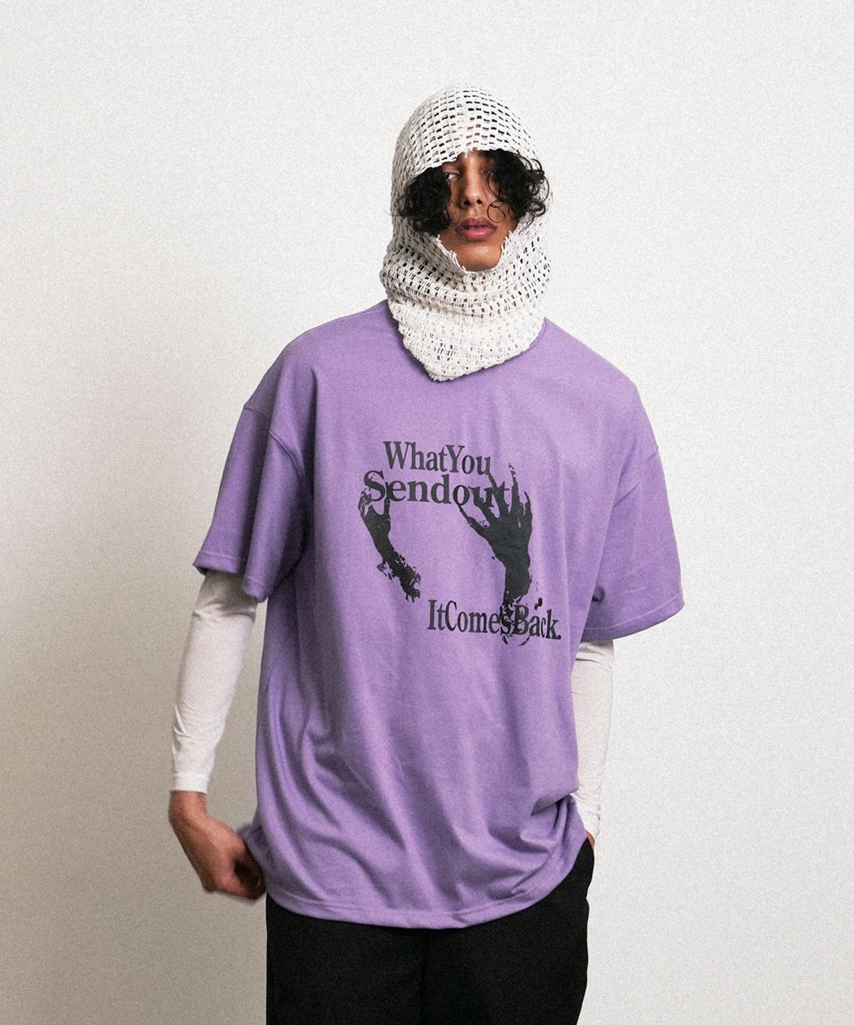 그레일즈(GRAILZ) LIFE IS AN ECHO T-SHIRTS [PURPLE]