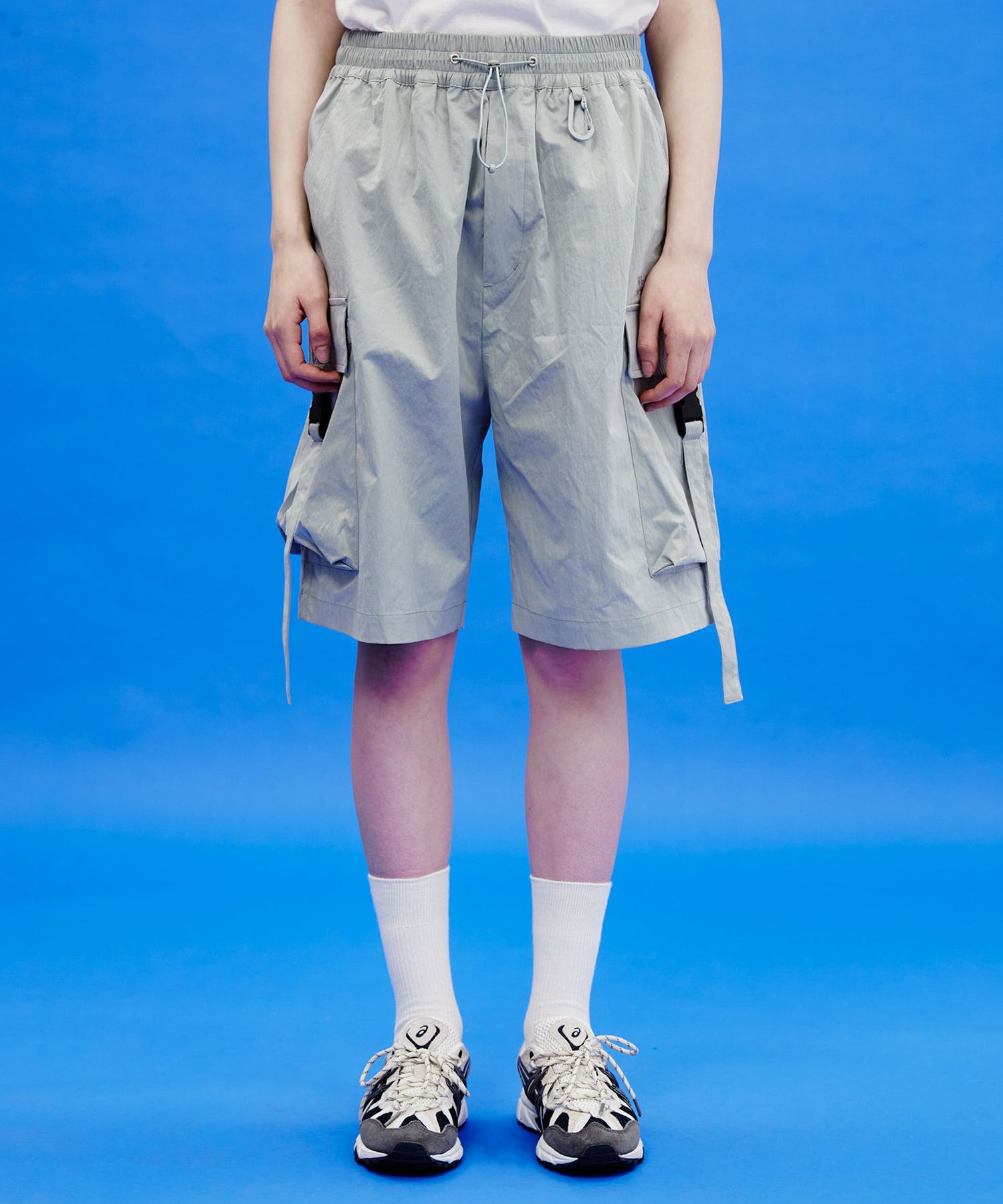 ★Wai Kei★ Big Pocket Banding Cargo Shorts Khaki YK23HSPT02 MUSINSA | WAI KEI Big Pocket Banding Cargo Short Pants Cool Gray