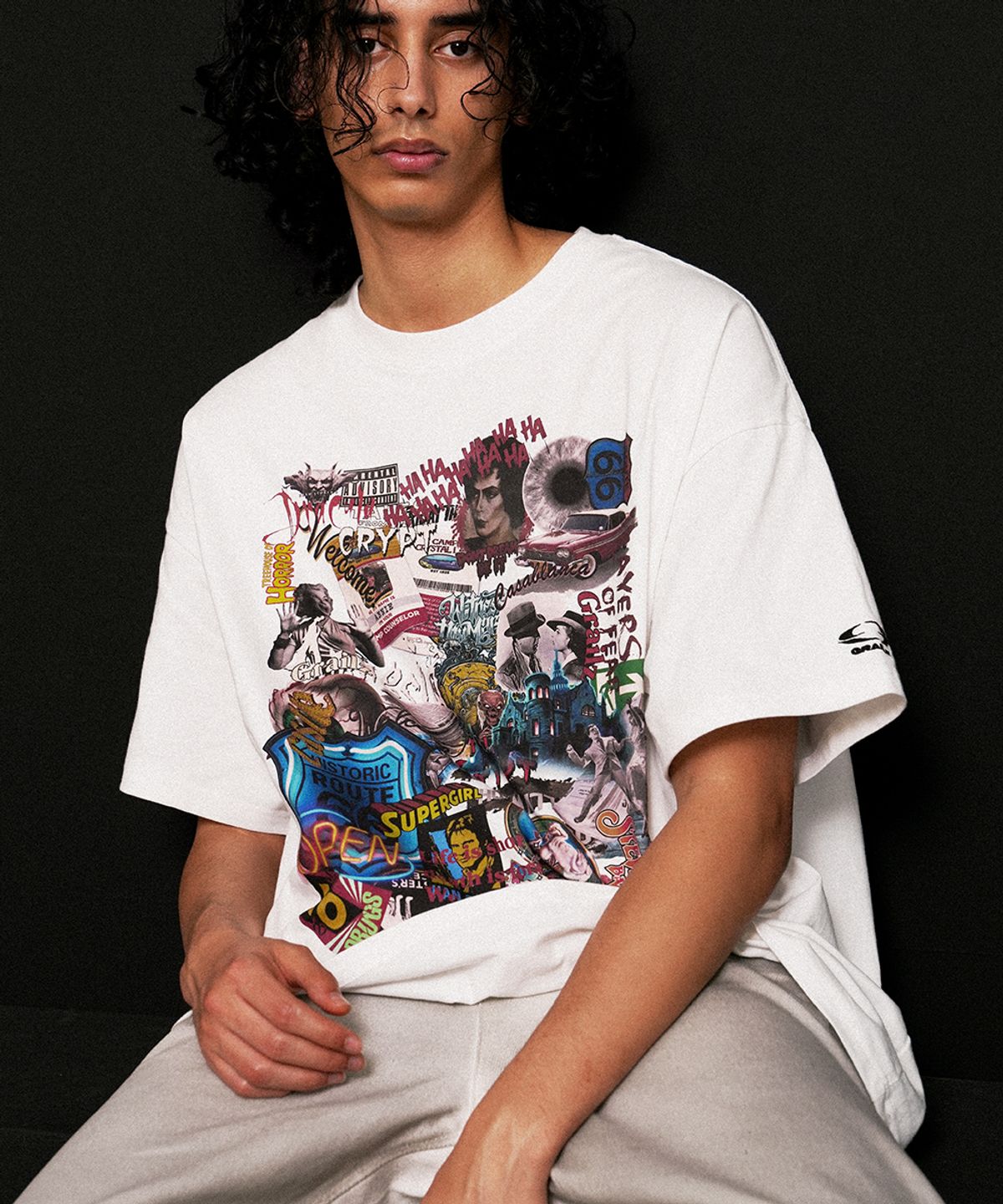 그레일즈(GRAILZ) COLLAGE T-SHIRTS [WHITE]