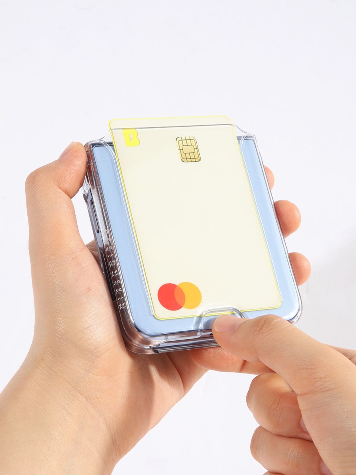 디자인스킨(DESIGNSKIN) 갤럭시Z플립4_3 피닉스 에어 카드슬롯 케이스-클리어