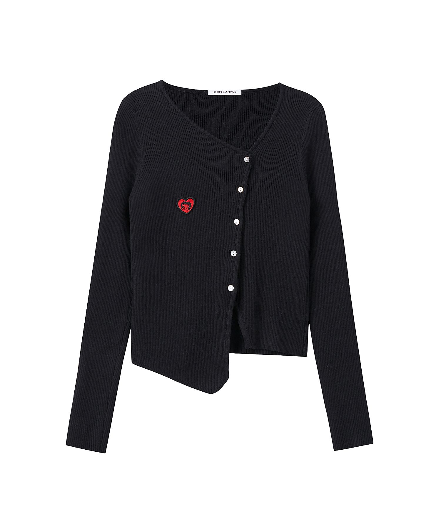 MUSINSA公式 | ULKIN CANVAS Betty Boop One Shoulder Knit_Oatmeal