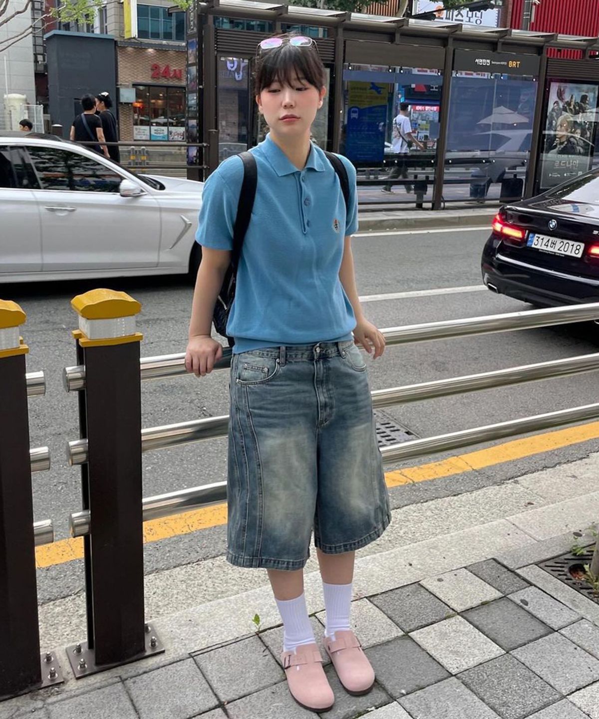 인템포무드(INTEMPOMOOD) 트리플 컷 버뮤다 팬츠_파이어우드