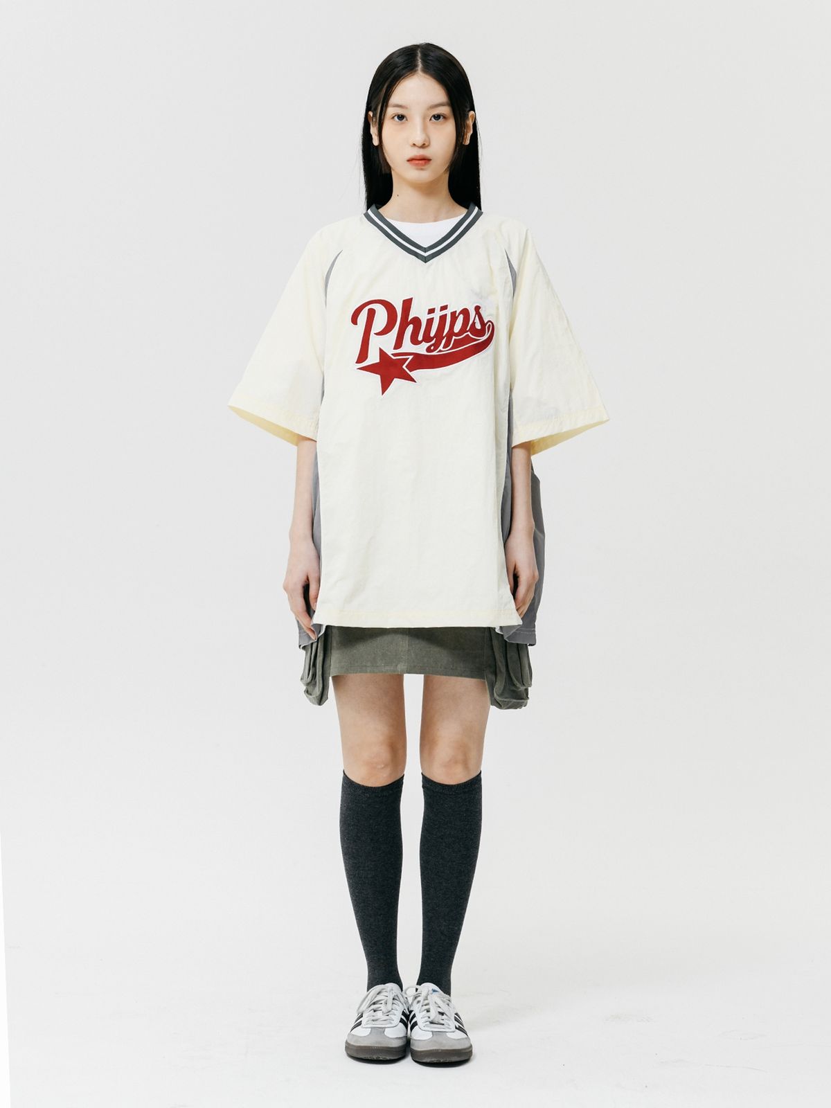 피지컬 디파트먼트(PHYSICAL DEPARTMENT) 스타테일 스포츠 반팔티셔츠_아이보리