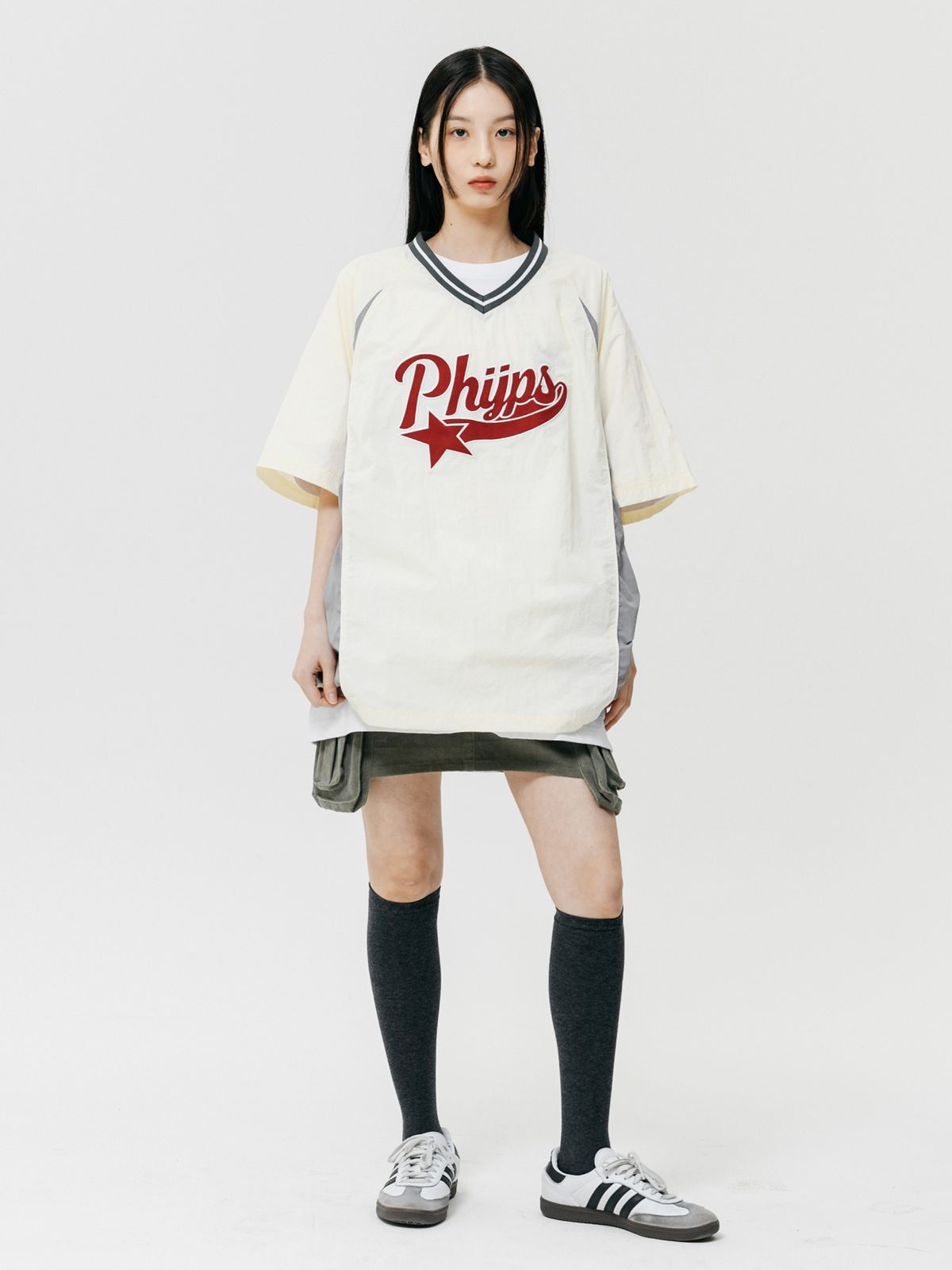 피지컬 디파트먼트(PHYSICAL DEPARTMENT) 스타테일 스포츠 반팔티셔츠_아이보리