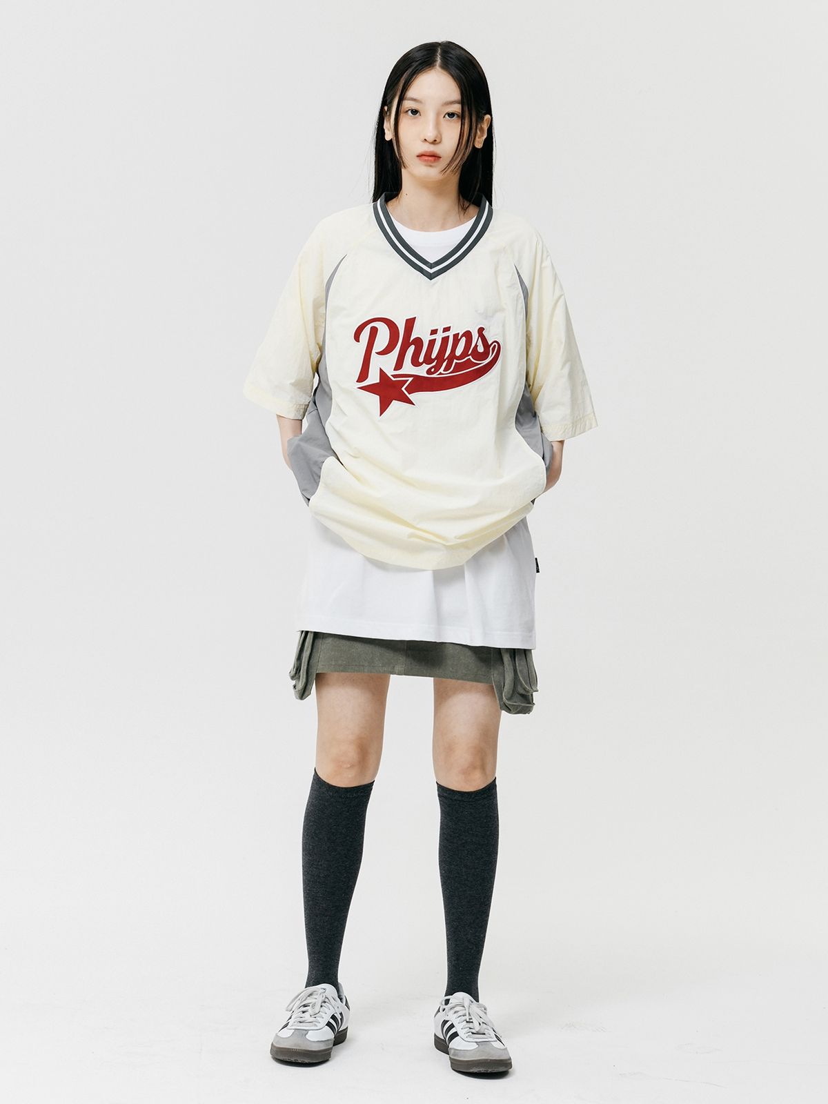 피지컬 디파트먼트(PHYSICAL DEPARTMENT) 스타테일 스포츠 반팔티셔츠_아이보리