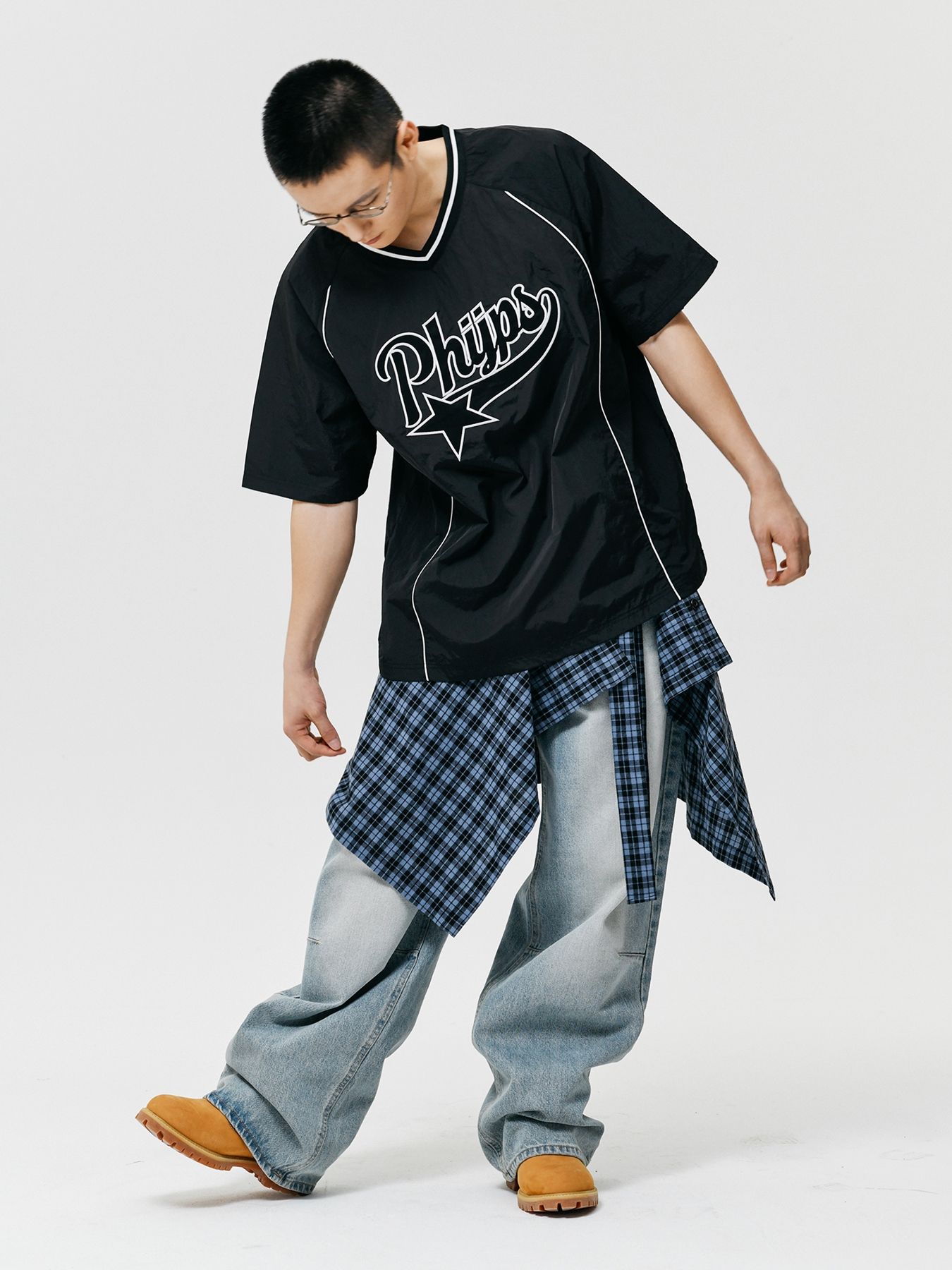 MUSINSA | PHYPS Startail Sports Short Sleeve T-shirt_Black
