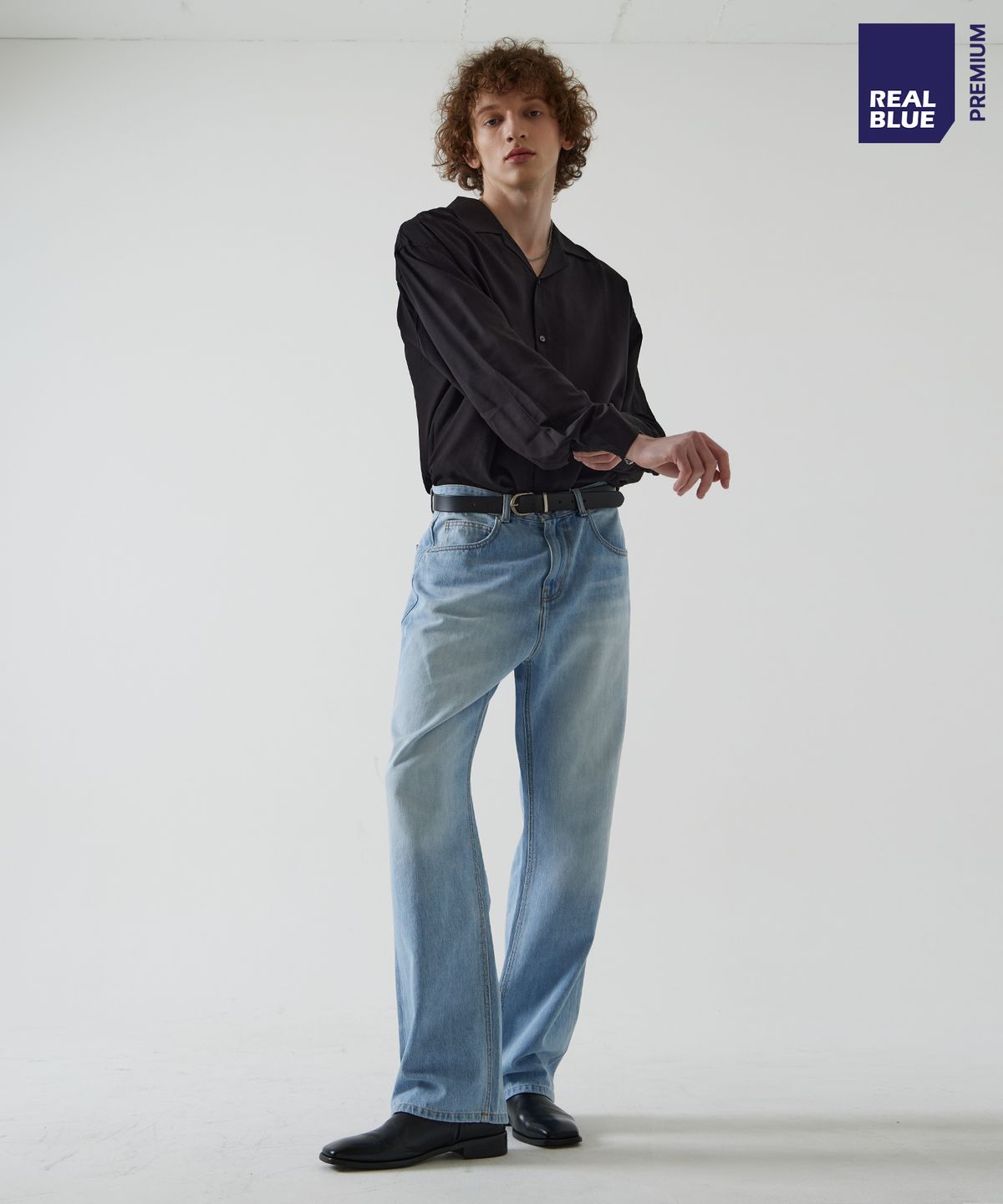 씨네드(CINEDE) [Sirius Semi Wide Straight Denim - ICY BLUE]