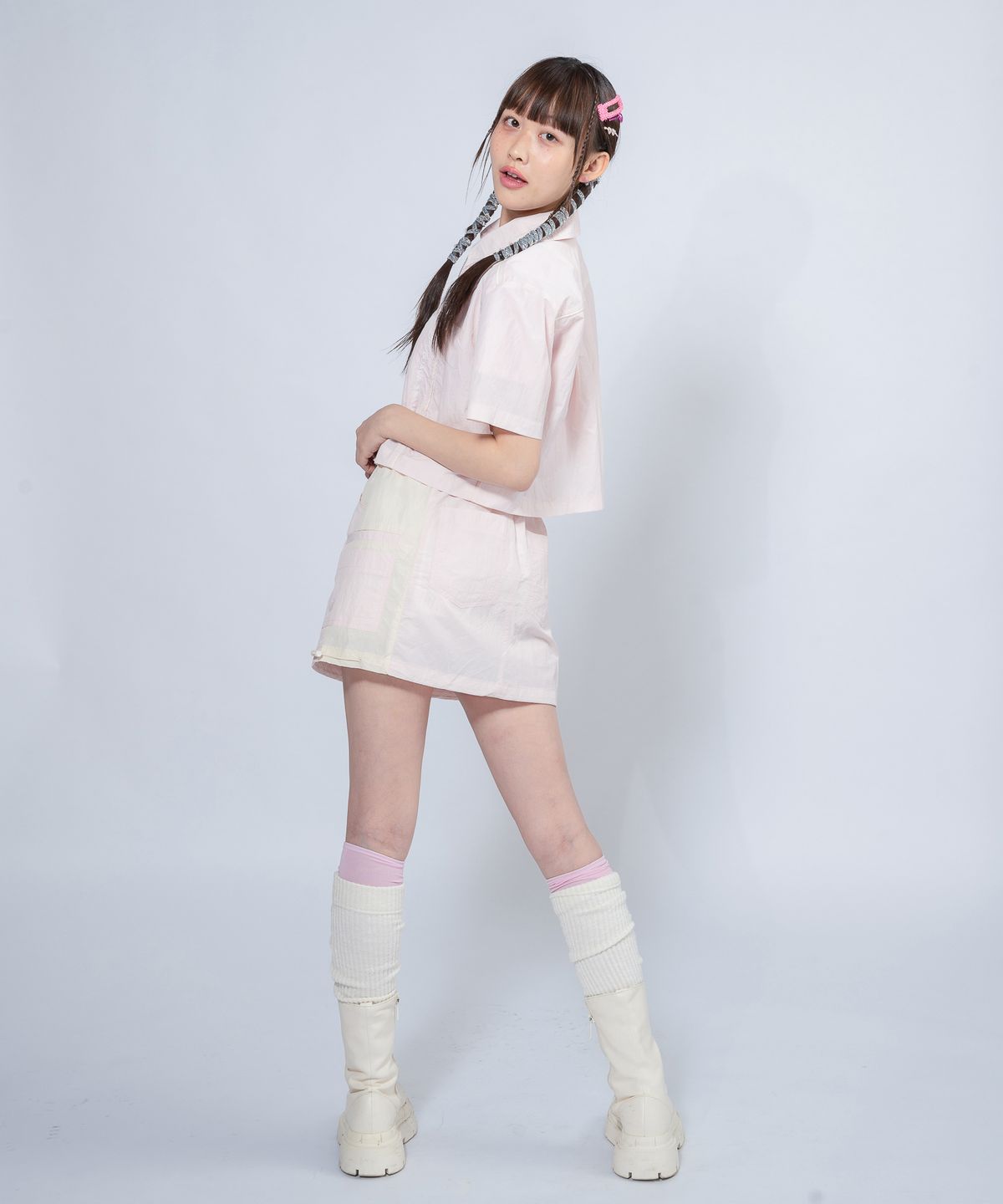 언유주얼 노말(UNUSUALNORMAL) WINDY LOGO ZIP-UP JACKET _ PINK