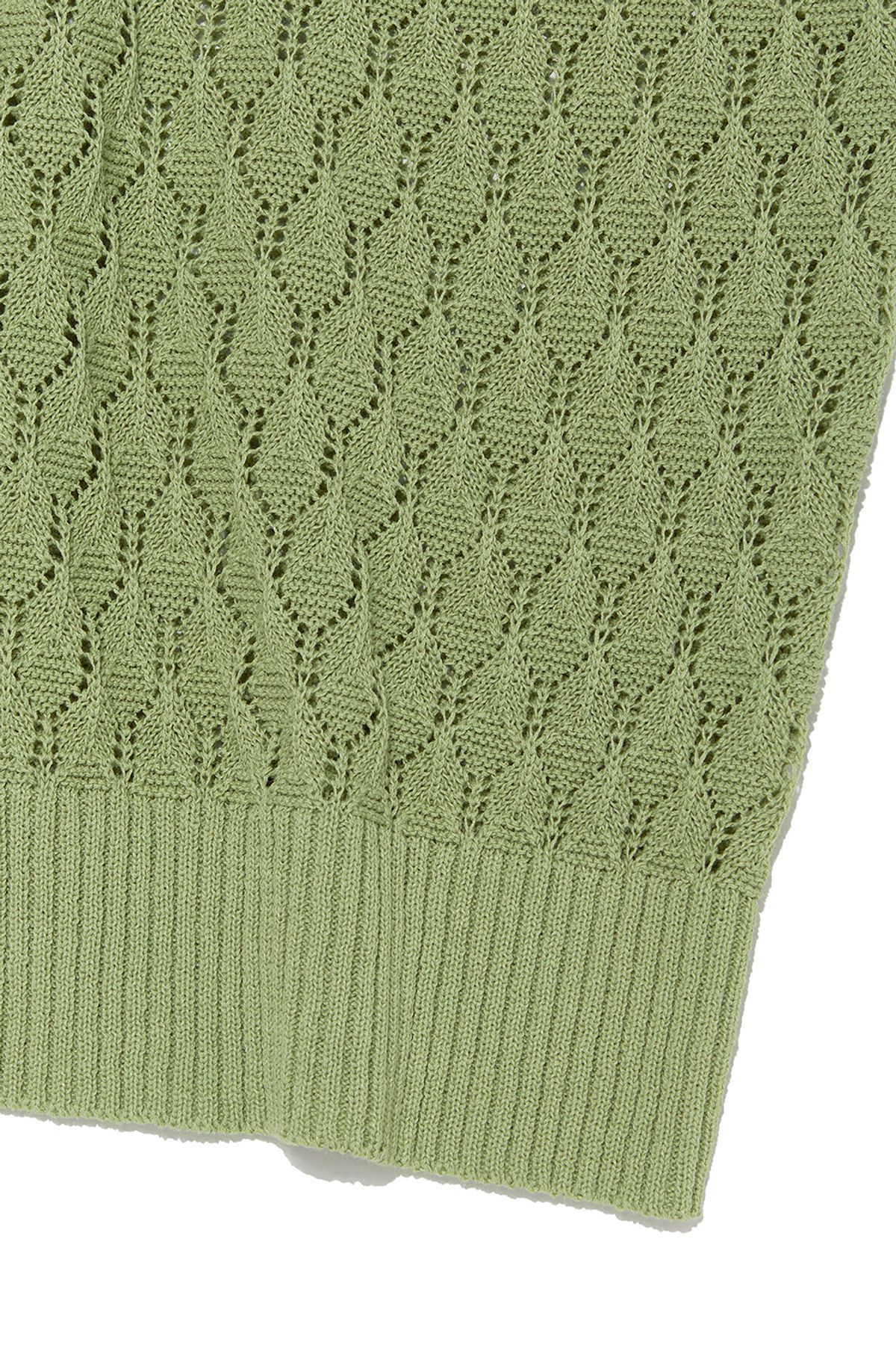 비바스튜디오(VIVASTUDIO) TREE BARK KNIT VEST [LIGHT GREEN]