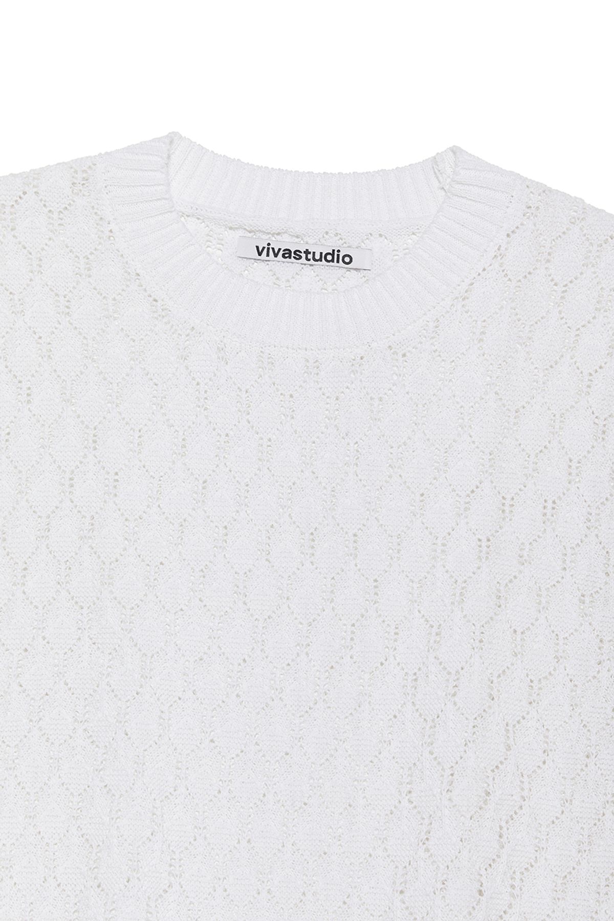 비바스튜디오(VIVASTUDIO) TREE BARK KNIT VEST [OFF WHITE]