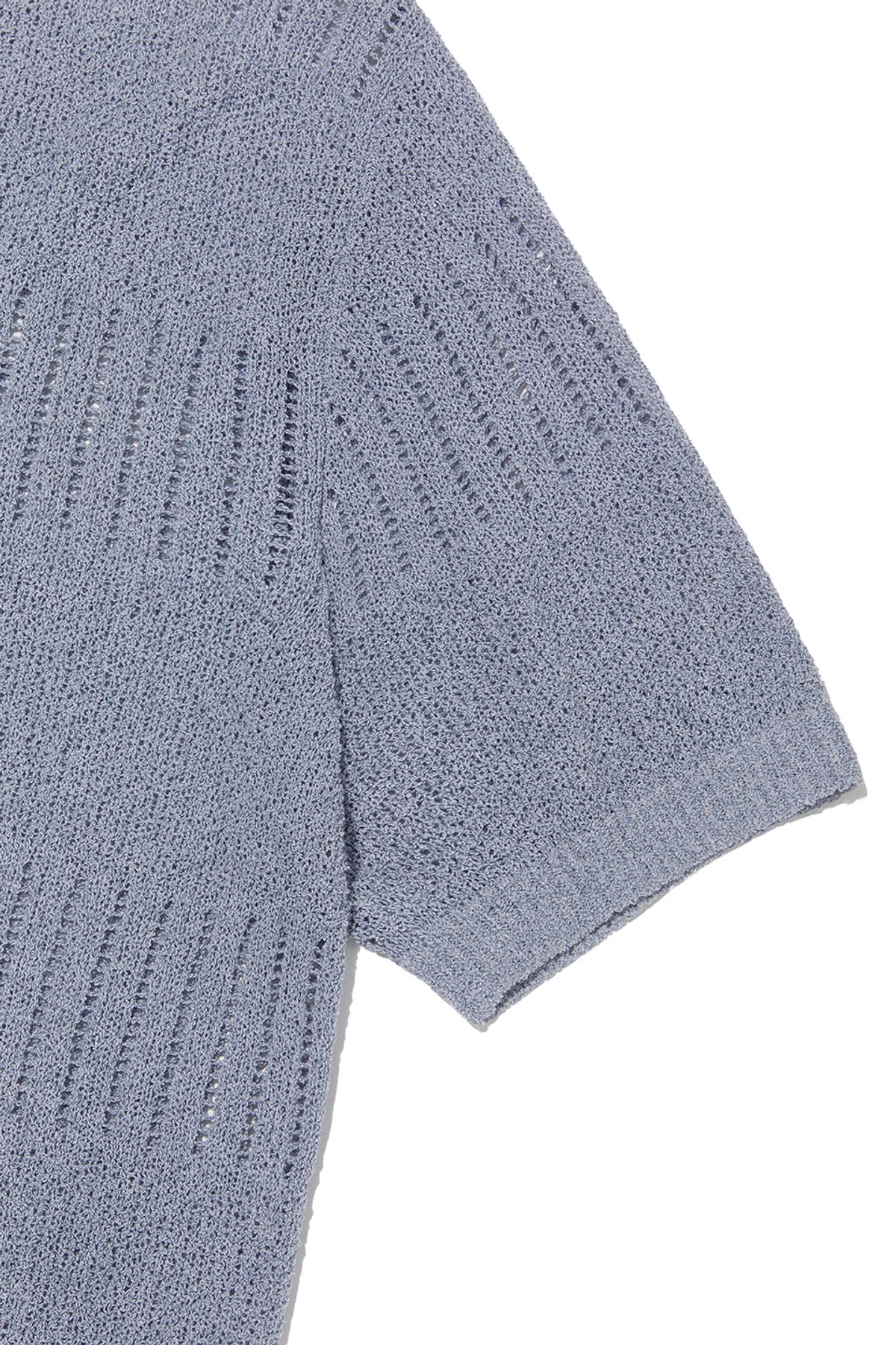 비바스튜디오(VIVASTUDIO) COLLAR PANNEL HALF KNIT [LIGHT BLUE]