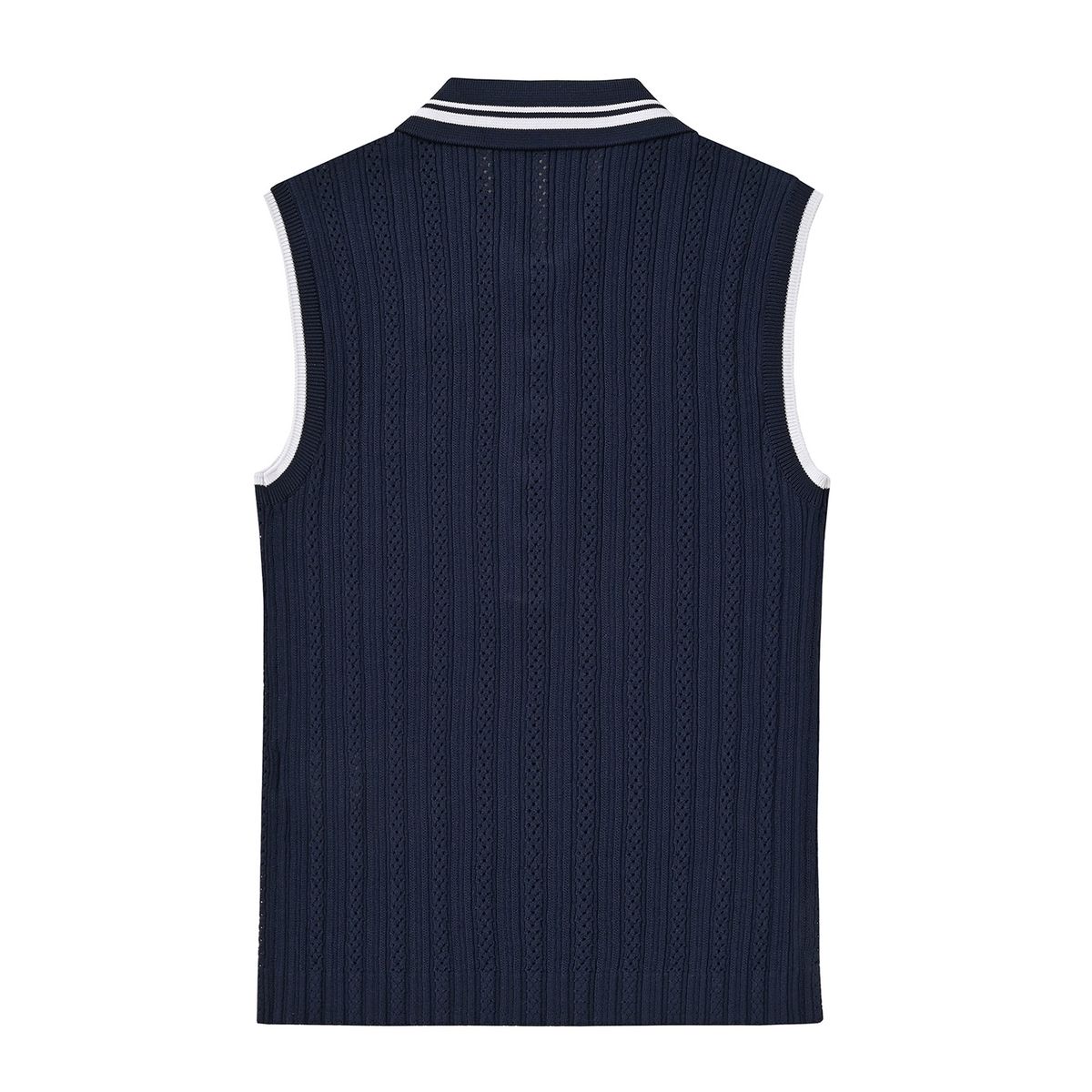 마틴골프(MARTINE GOLF) Sleeveless Collar Sweater_Navy