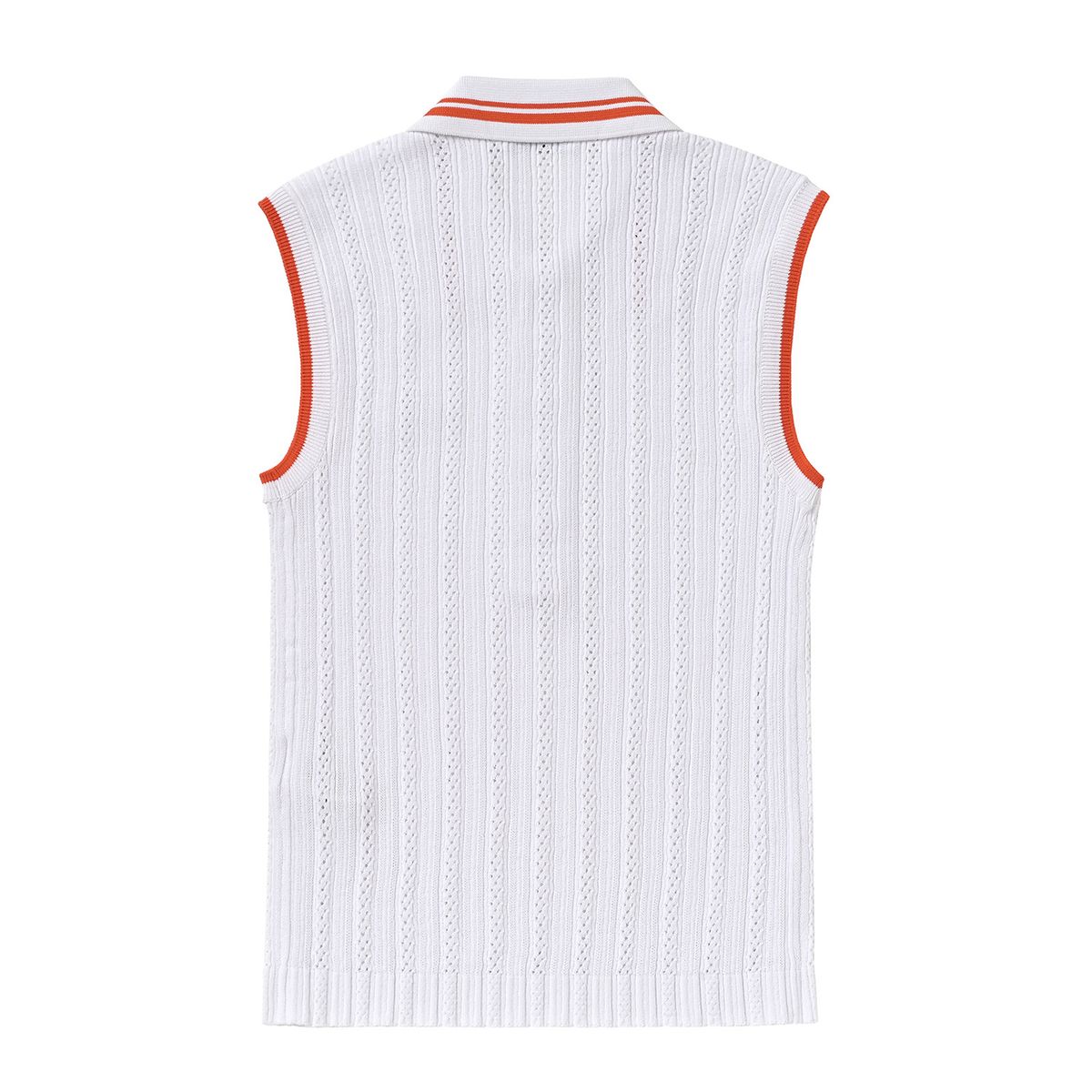 마틴골프(MARTINE GOLF) Sleeveless Collar Sweater_White