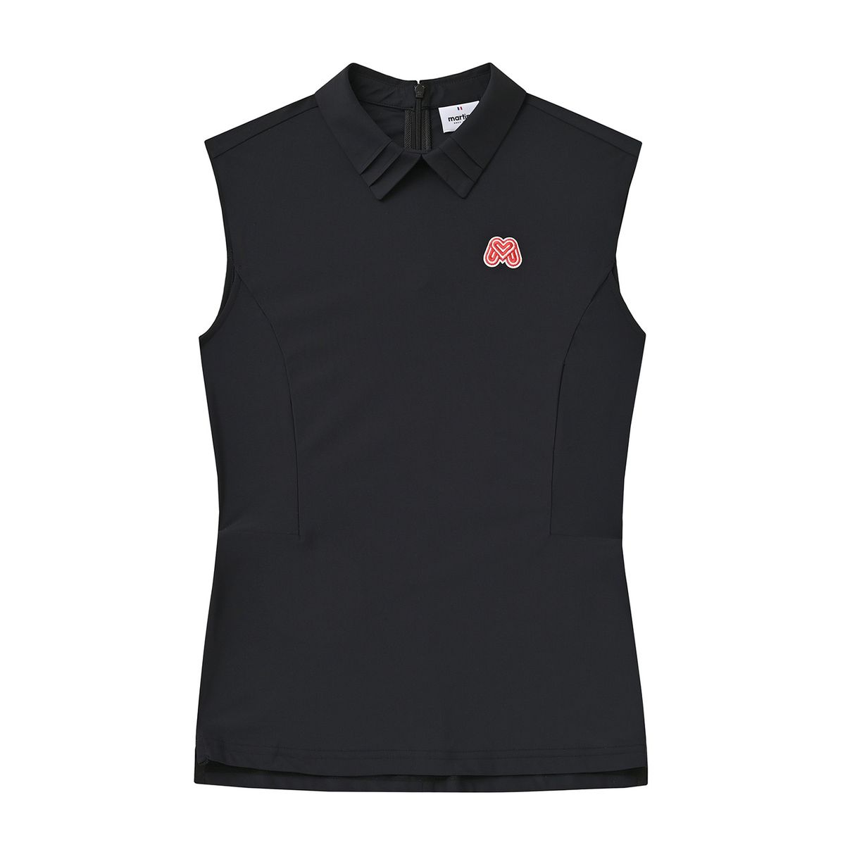 마틴골프(MARTINE GOLF) Back Zip-up Sleeveless Shirts_Black