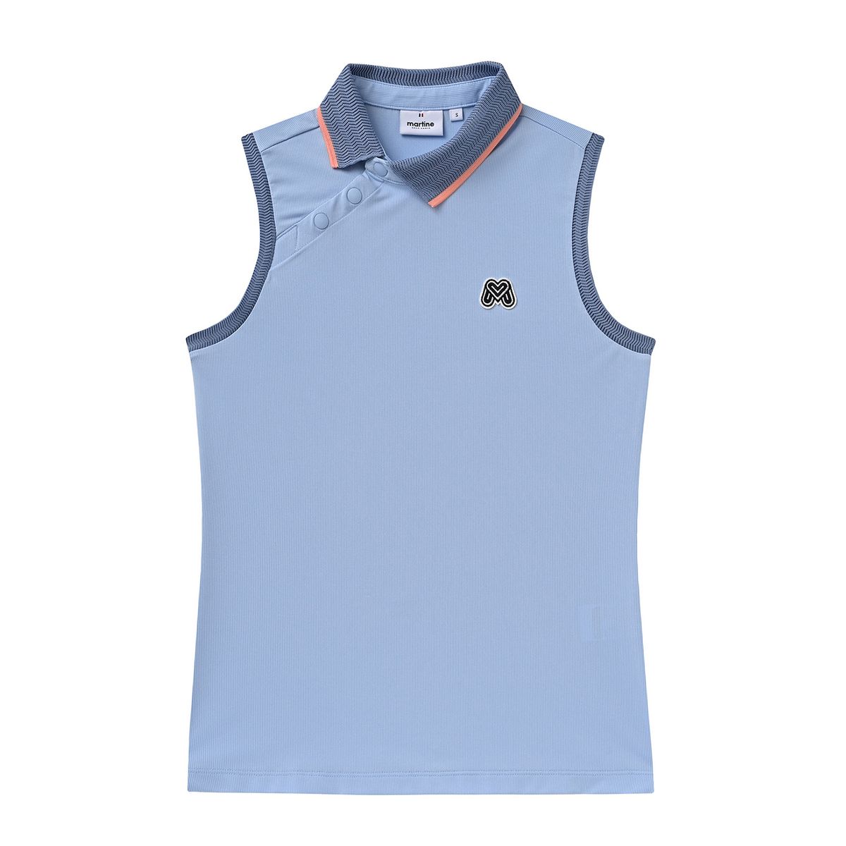 마틴골프(MARTINE GOLF) Shoulder Button Sleeveless Shirts_S/Blue