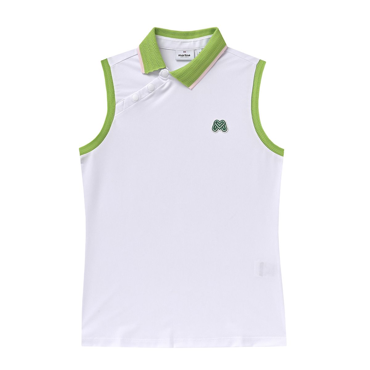 마틴골프(MARTINE GOLF) Shoulder Button Sleeveless Shirts_White