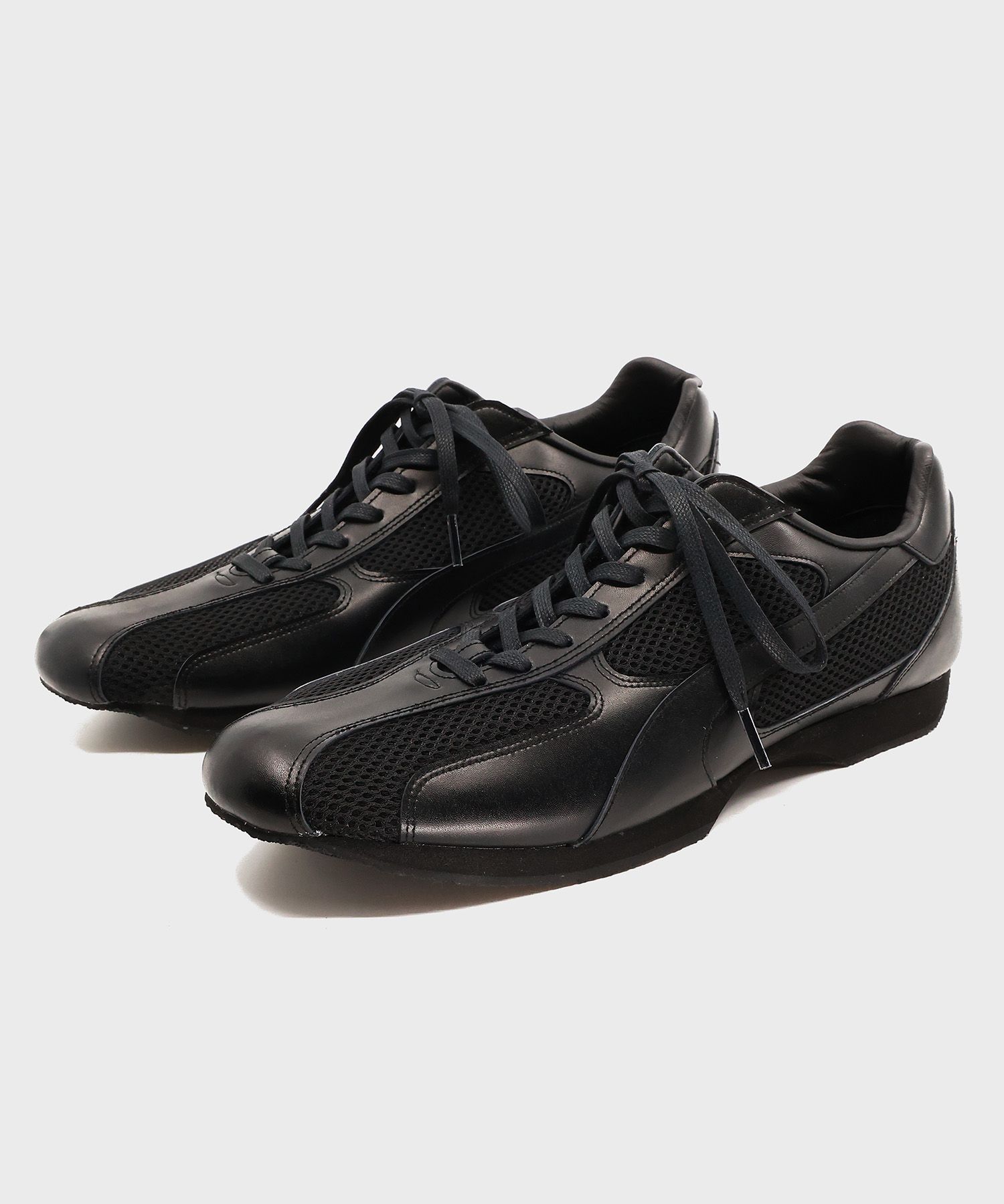 MUSINSA公式 | YASE [Lab Series] Spider Leather Sneakers Black