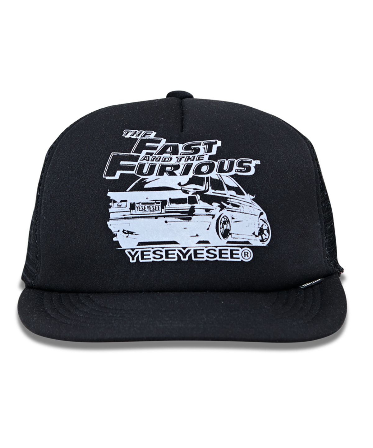 예스아이씨(YESEYESEE) Y.E.S x Fast & Furious Trucker Cap Black