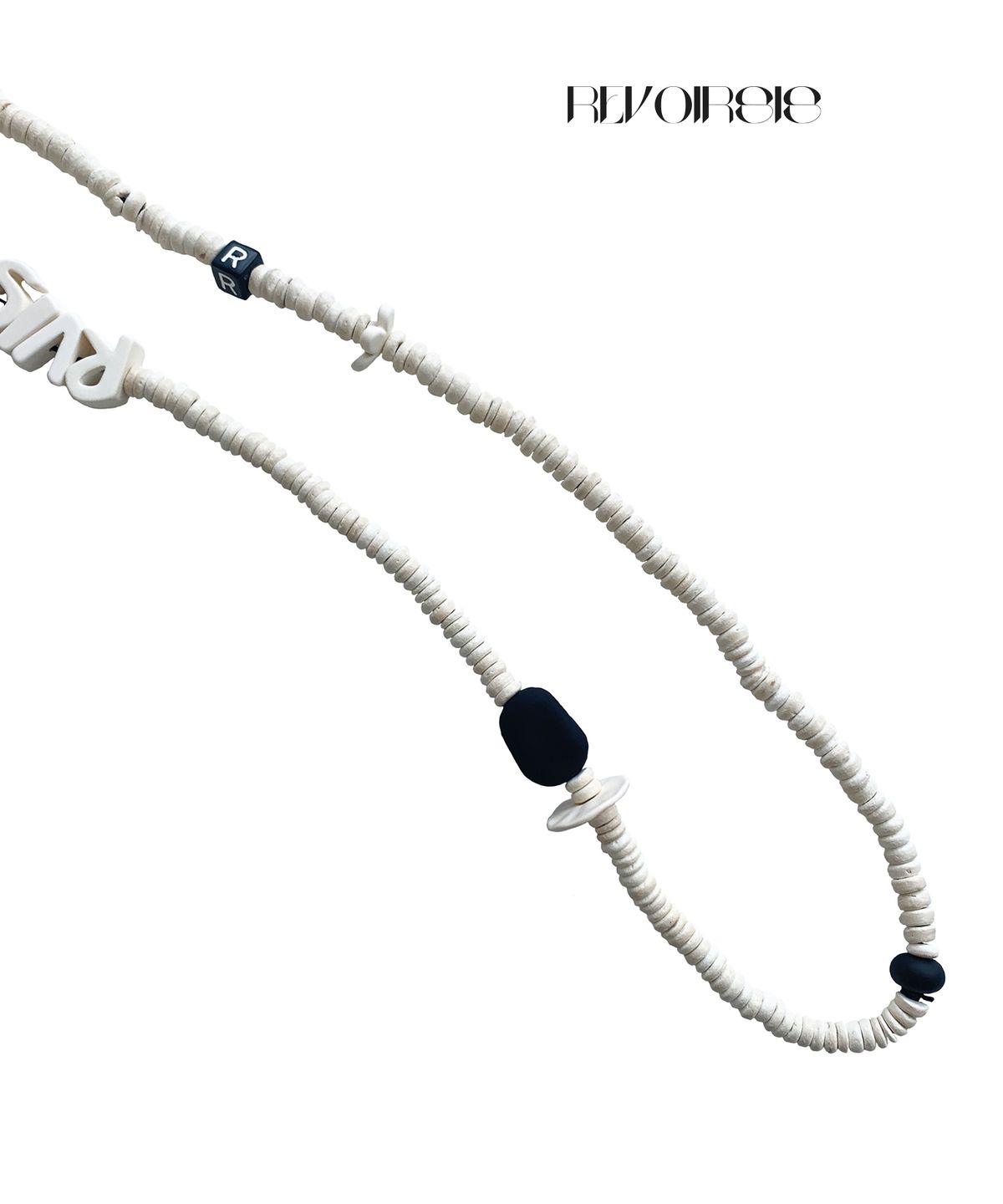 르브아시스(REVOIRSIS) nature beads crossbody phone strap cream