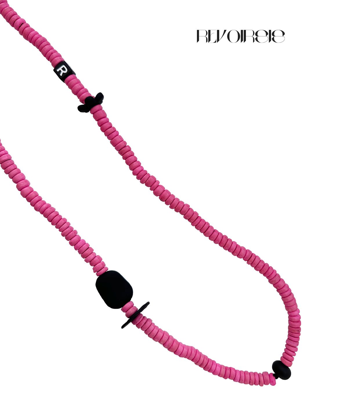 르브아시스(REVOIRSIS) nature beads crossbody phone strap pink