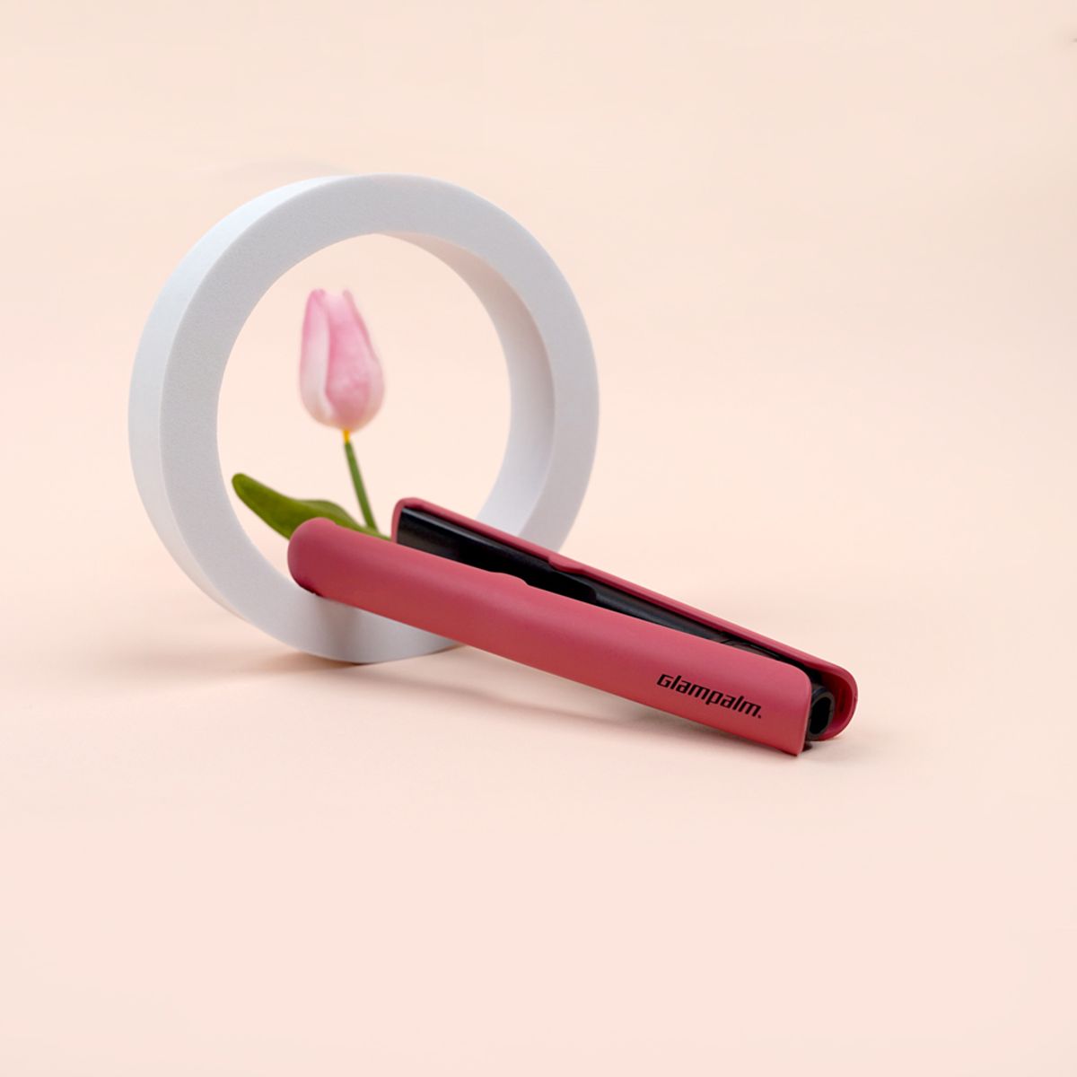 글램팜(GLAMPALM) [GP103CVPE] 글램시크 미니 볼륨 고데기 (글램핑크) 휴대용 여행용 프리볼트