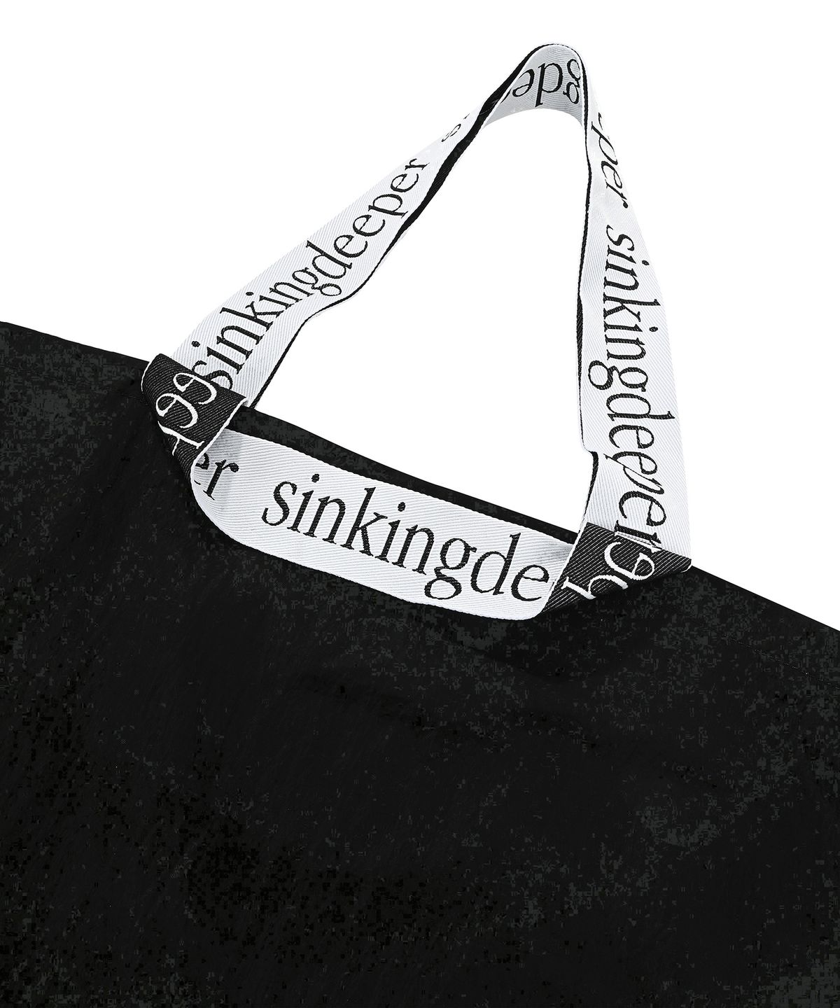 싱킹디퍼(SINKINGDEEPER) 레터링 빅 숄더백(블랙)