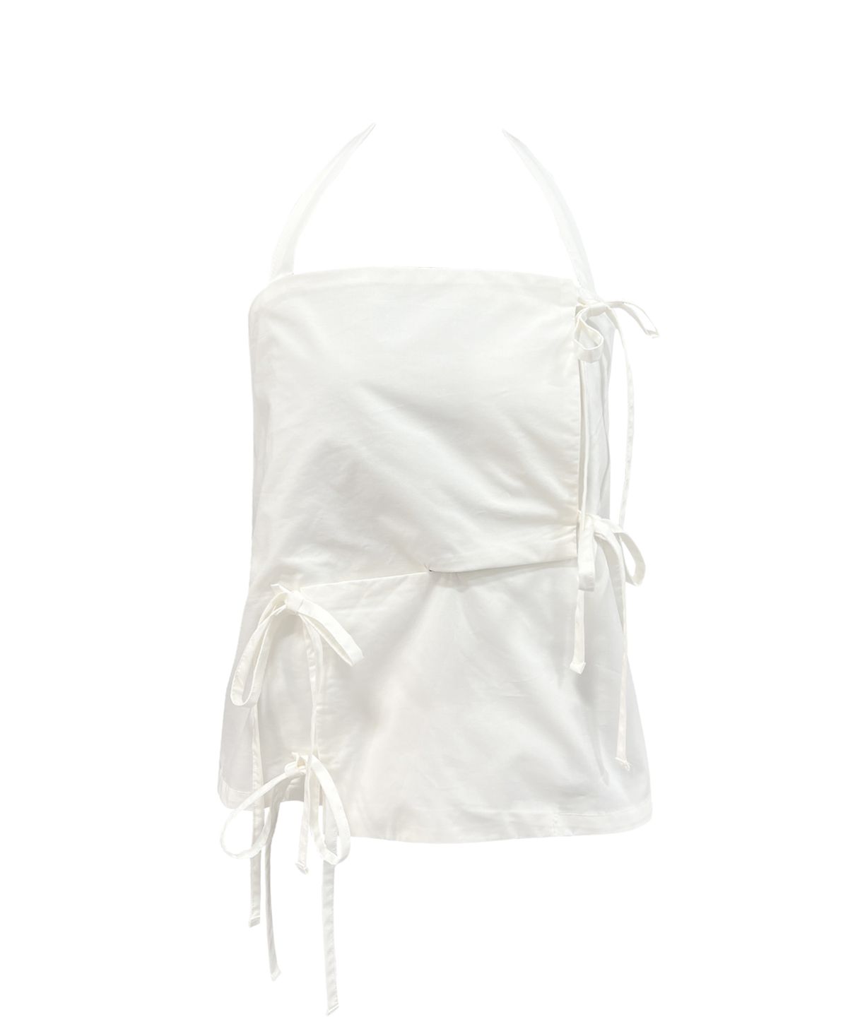 쎄쎄쎄(SETSETSET) SIGNATURE CROSSOVER RIBBON TANK TOP WHITE