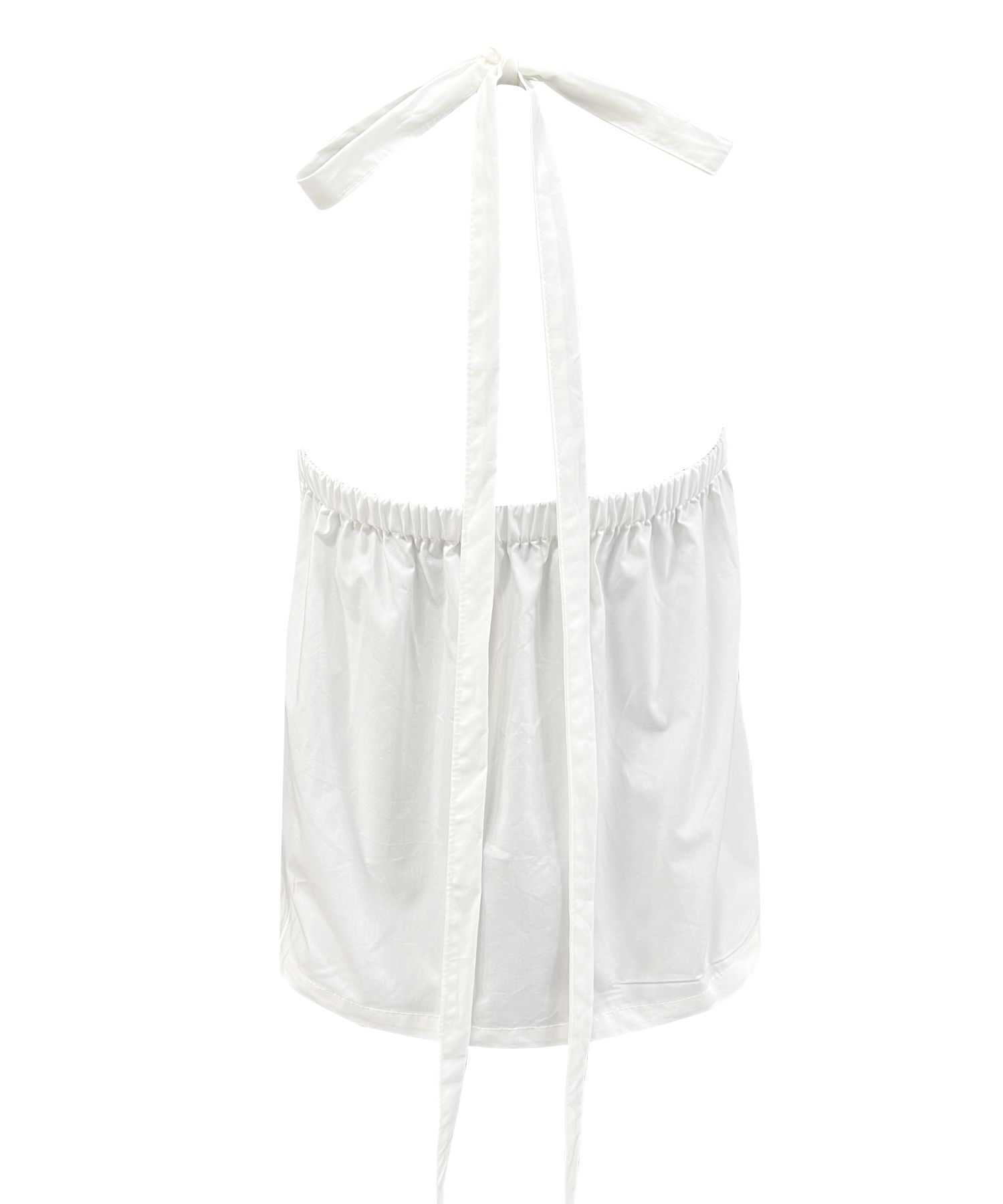 MUSINSA | SETSETSET SIGNATURE CROSSOVER RIBBON TANK TOP WHITE