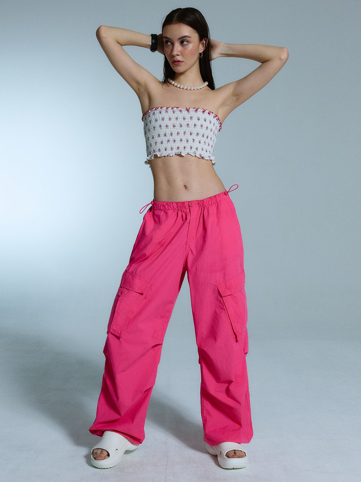 에즈이프 캘리(ASIF CALIE) FLOWER TUBE TOP IVORY