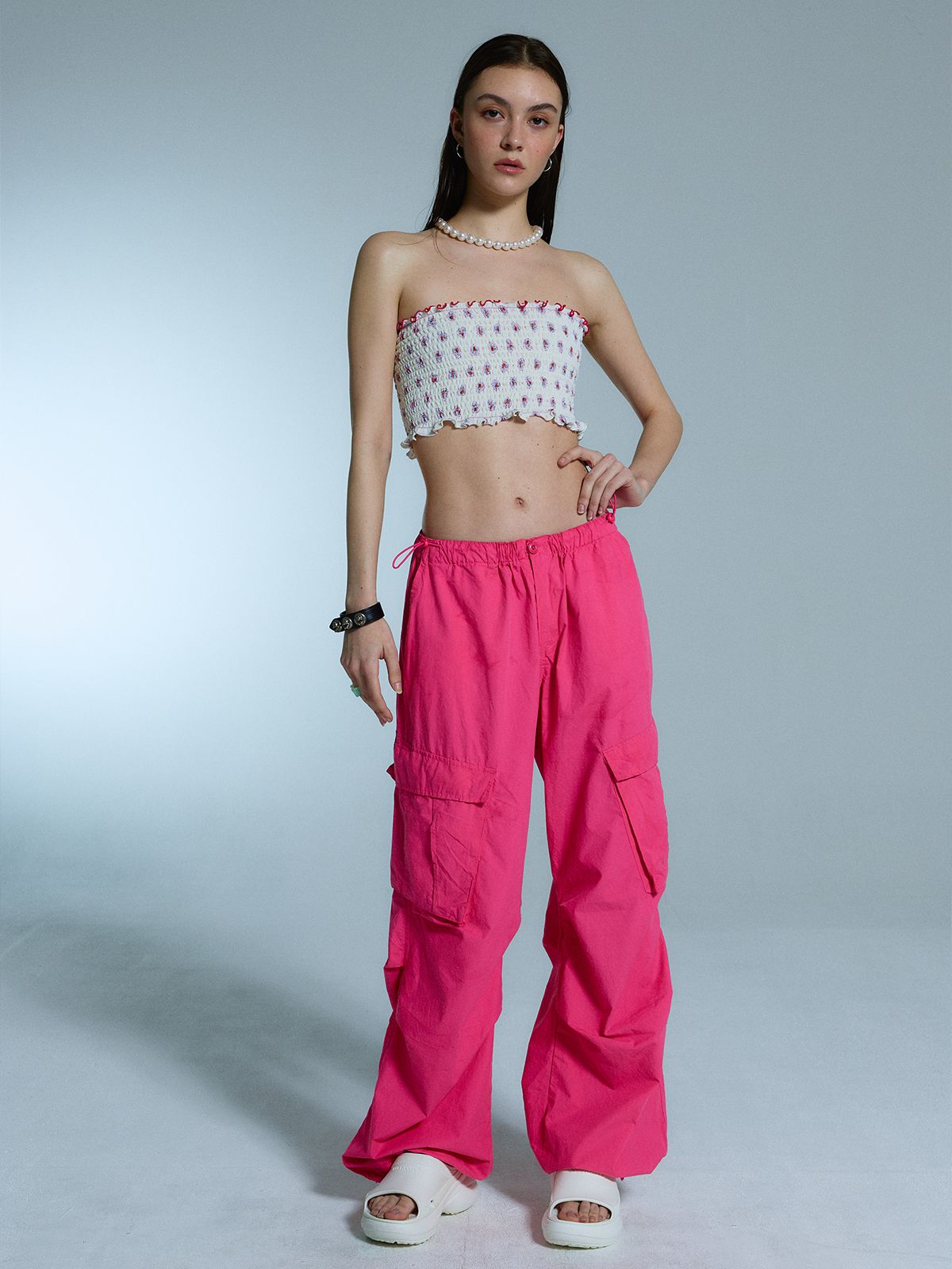 에즈이프 캘리(ASIF CALIE) FLOWER TUBE TOP IVORY
