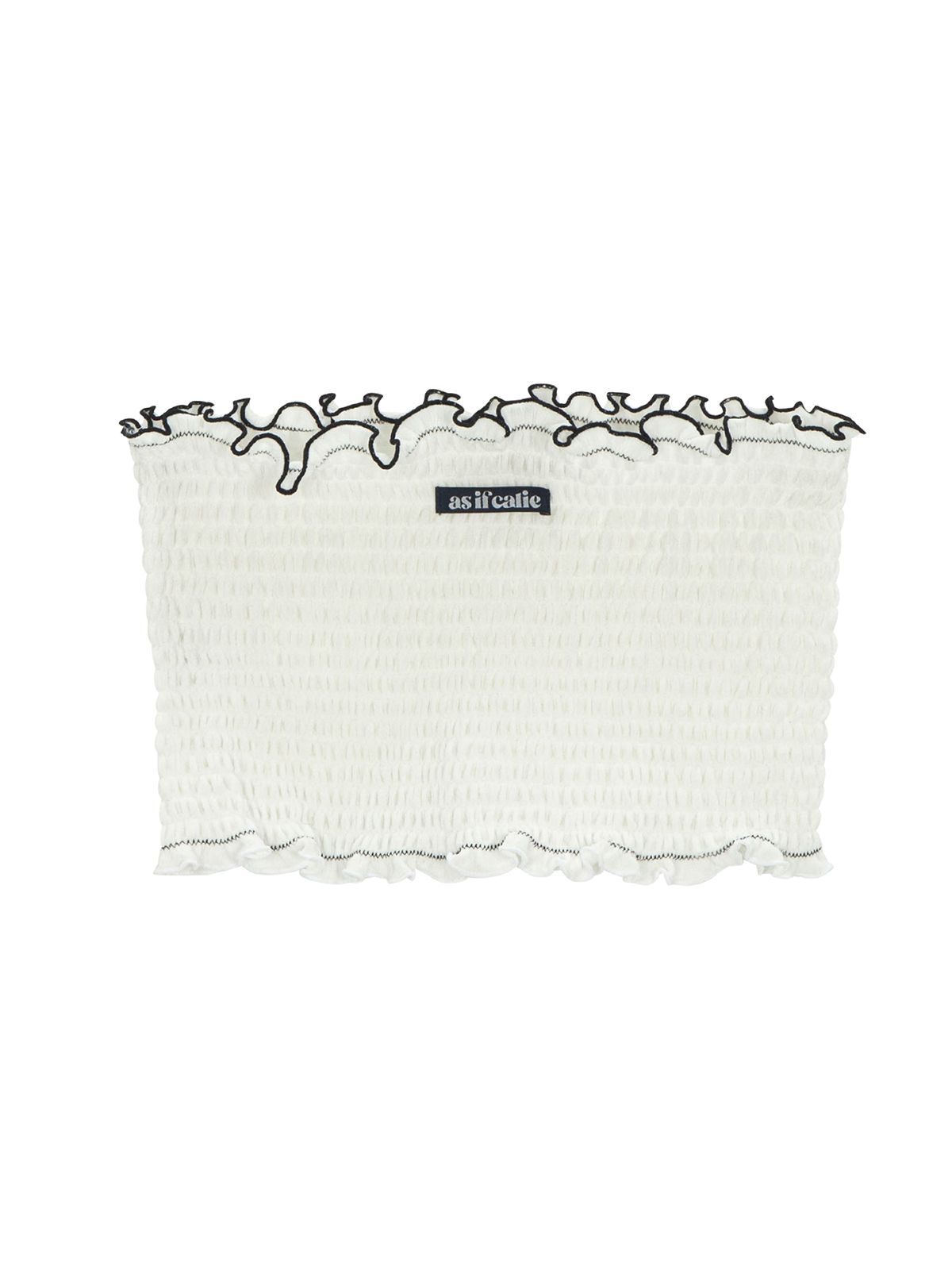 에즈이프 캘리(ASIF CALIE) FLOWER TUBE TOP WHITE