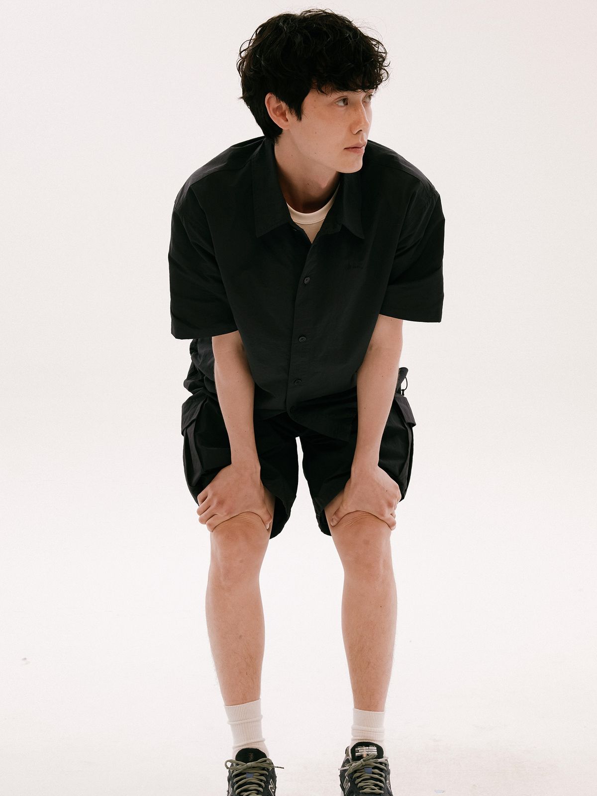 예일(YALE) [ONEMILE WEAR] 나일론 릴렉스 핏 카고 쇼츠 네이비