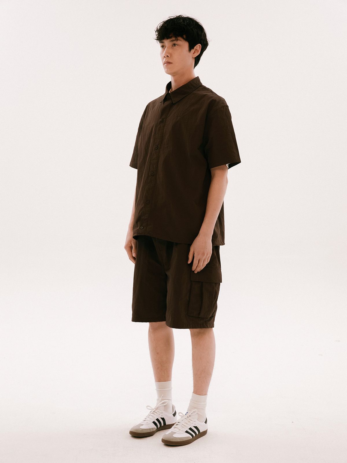 예일(YALE) [ONEMILE WEAR] 나일론 릴렉스 핏 카고 쇼츠 네이비