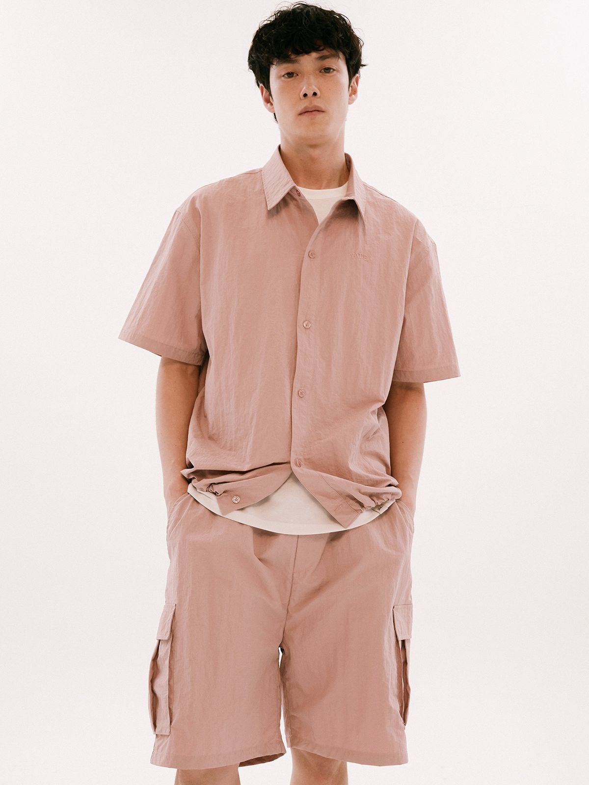 예일(YALE) [ONEMILE WEAR] 나일론 릴렉스 핏 카고 쇼츠 네이비