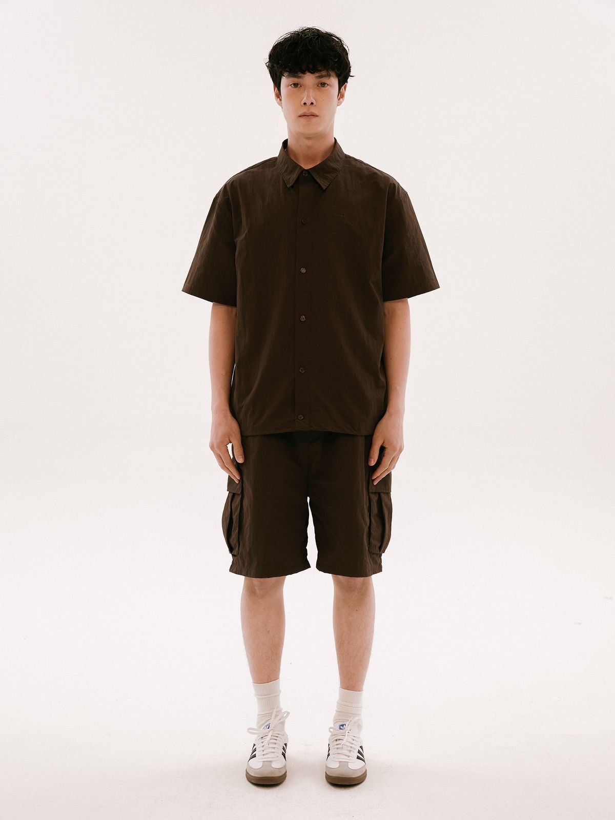 예일(YALE) [ONEMILE WEAR] NYLON RELAXED FIT CARGO SHORTS BLACK