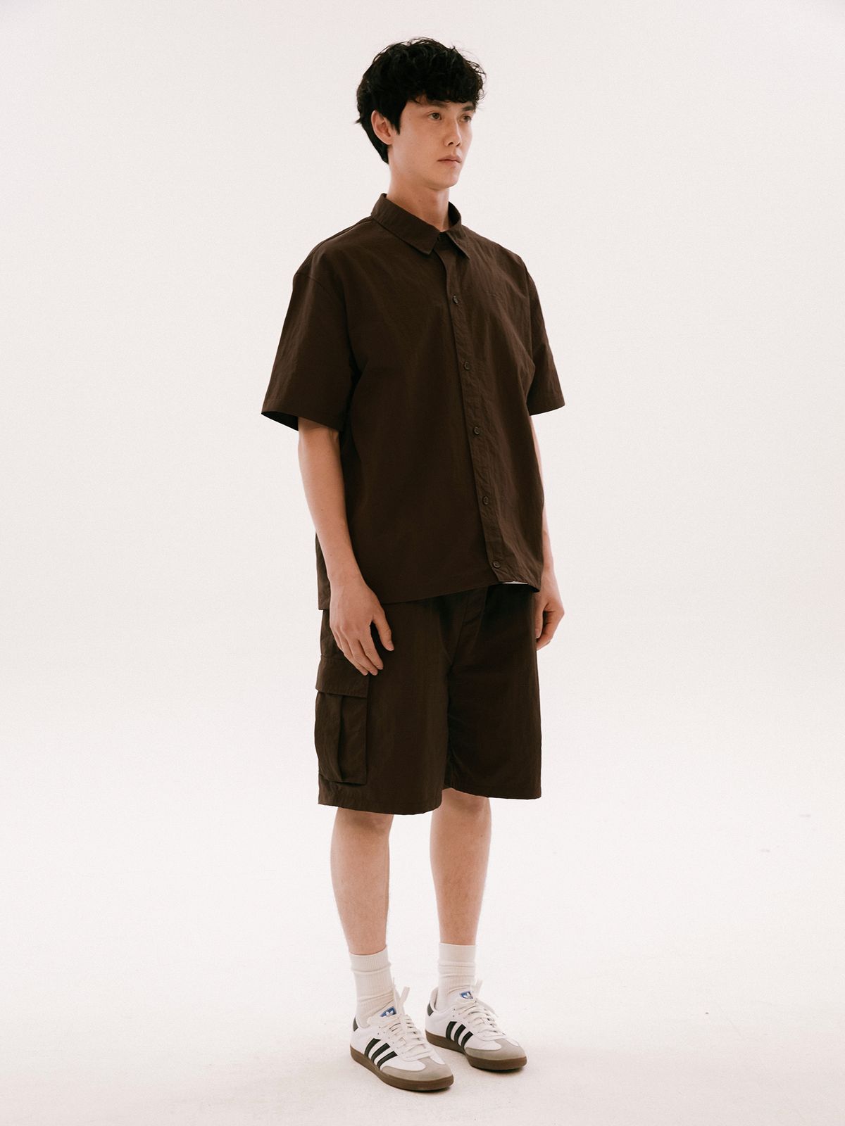 예일(YALE) [ONEMILE WEAR] NYLON RELAXED FIT CARGO SHORTS BLACK