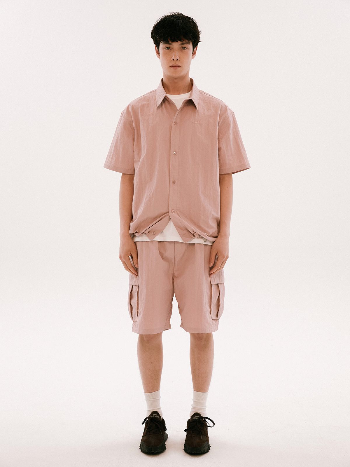 예일(YALE) [ONEMILE WEAR] NYLON RELAXED FIT CARGO SHORTS BLACK