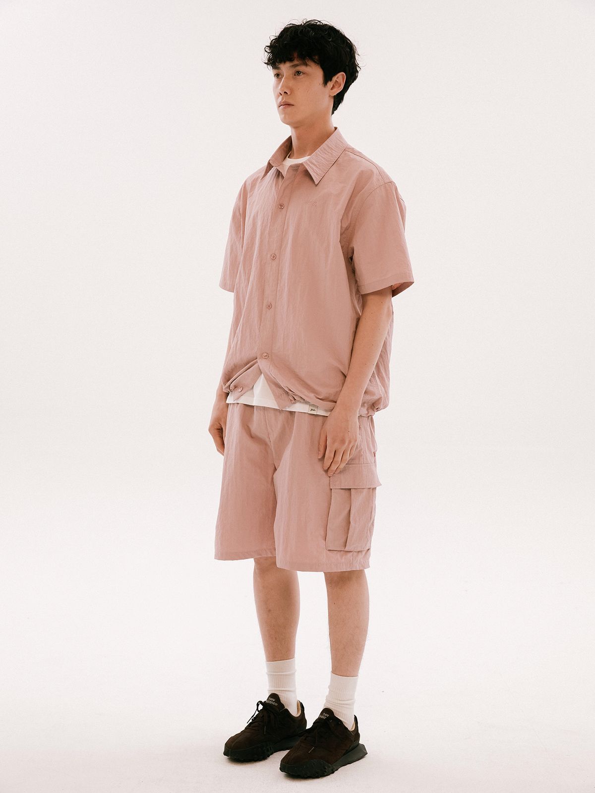 예일(YALE) [ONEMILE WEAR] NYLON RELAXED FIT CARGO SHORTS BLACK