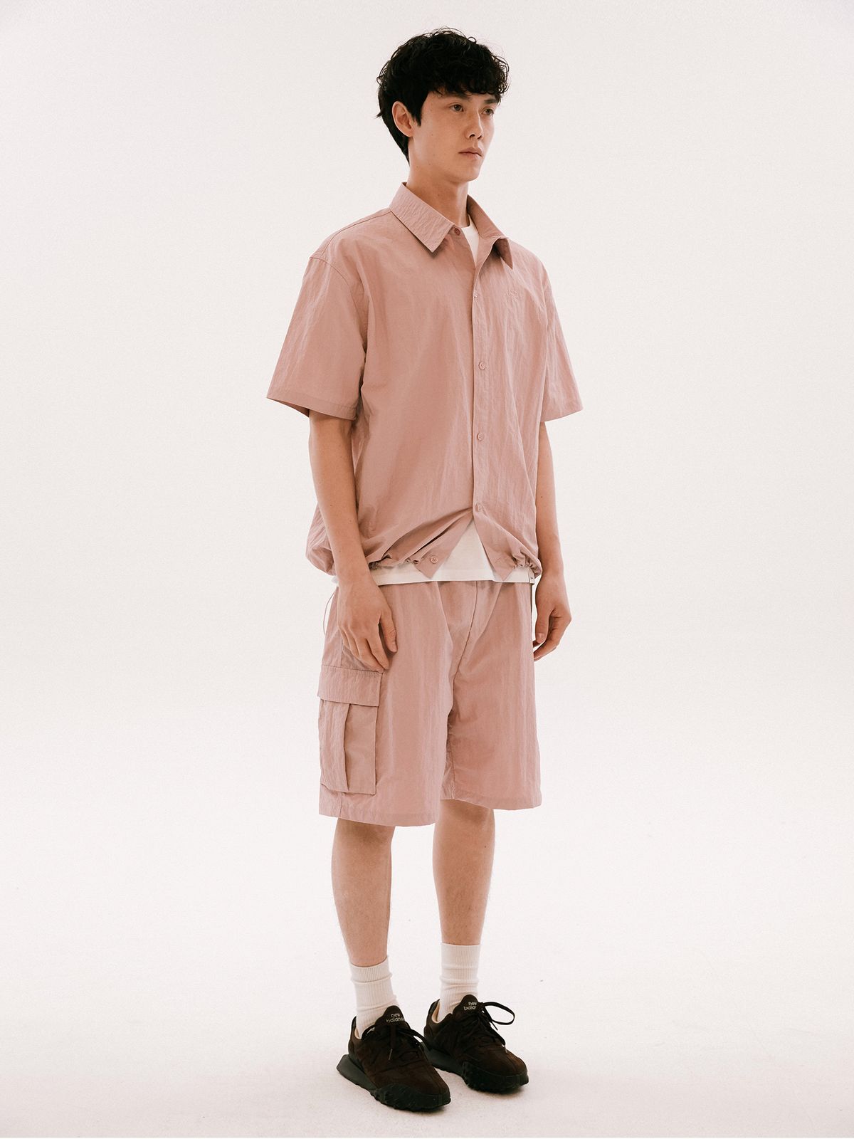 예일(YALE) [ONEMILE WEAR] NYLON RELAXED FIT CARGO SHORTS BLACK