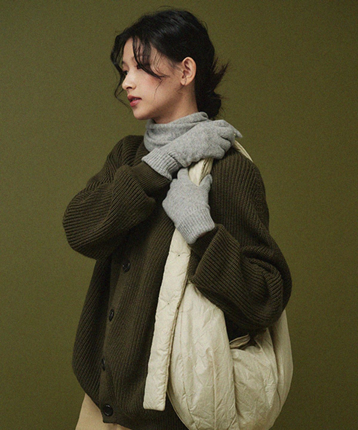 드메이커(DEMAKER) Big Onion bag-ivory