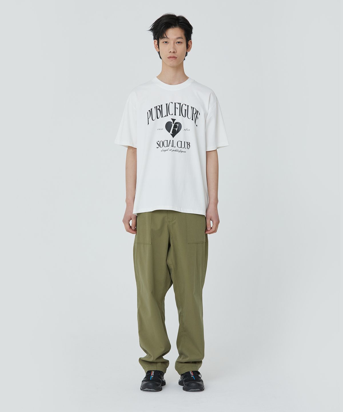 퍼블릭피겨(PUBLICFIGURE) 소셜클럽 티셔츠_아이보리