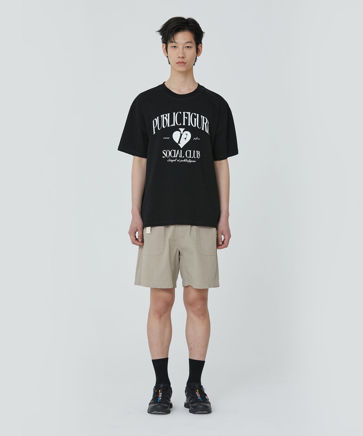 퍼블릭피겨(PUBLICFIGURE) 소셜클럽 티셔츠_블랙