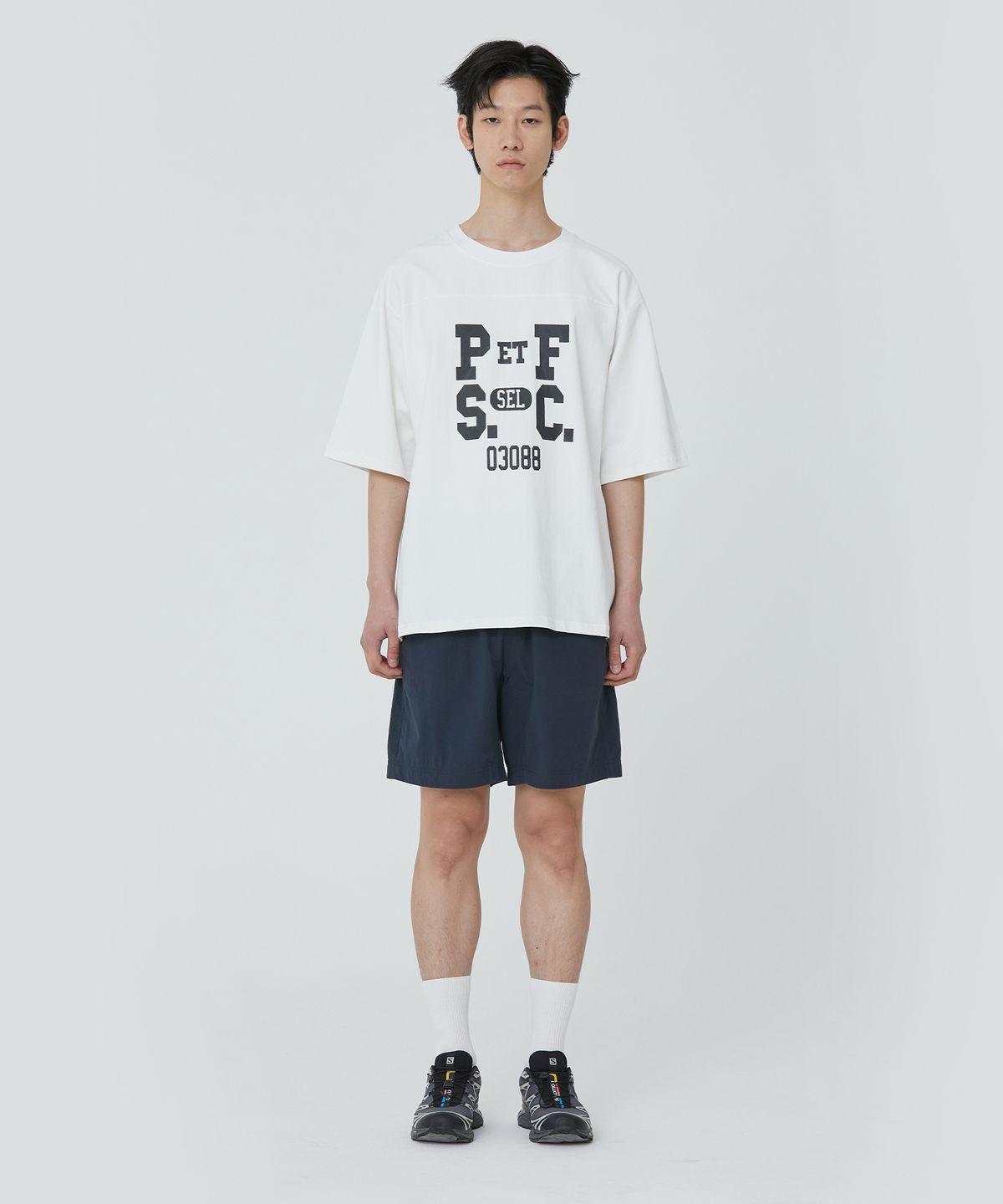퍼블릭피겨(PUBLICFIGURE) PFSC 풋볼 티셔츠_아이보리