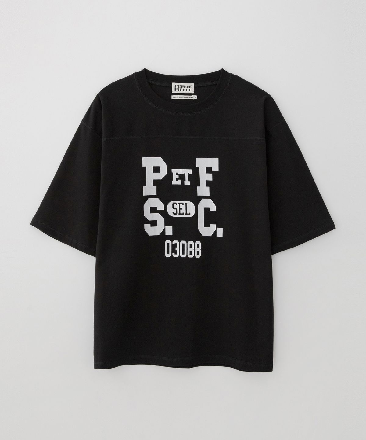 퍼블릭피겨(PUBLICFIGURE) PFSC 풋볼 티셔츠_블랙