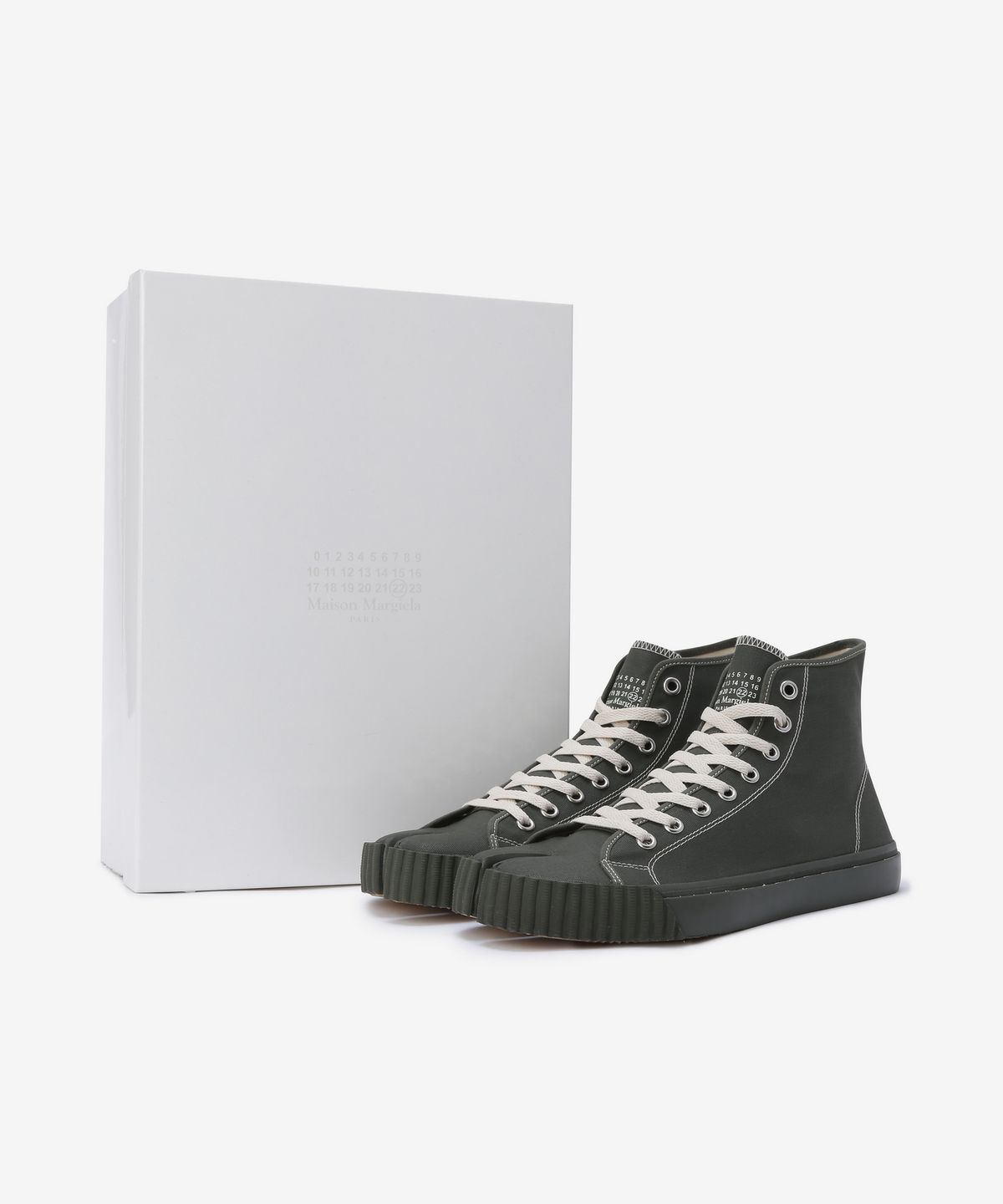 메종 마르지엘라(MAISON MARGIELA) 타비 하이탑 스니커즈 - 다크 그린 / S37WS0580P4472H9015