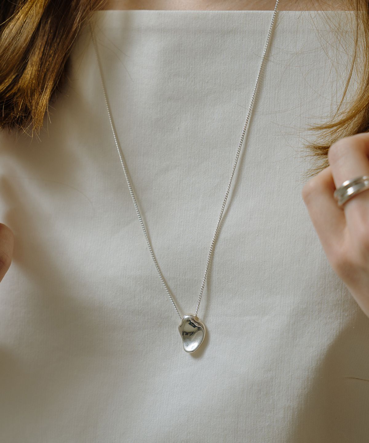 티오유(TOU) SD040 flat water drop necklace