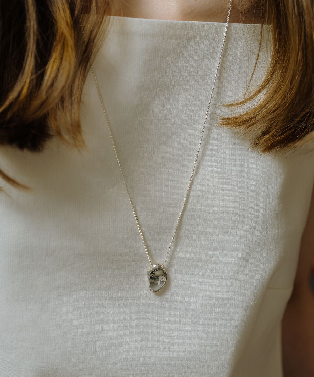 티오유(TOU) SD040 flat water drop necklace